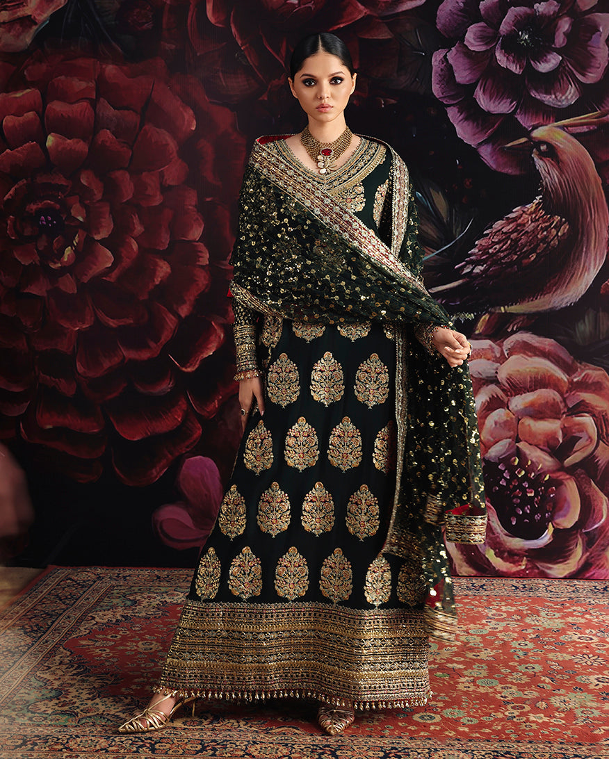Roheenaz | Royale Eternel Chiffon Edit | Crown Jewel - Formal Dress - available at Maria Faisal in UK and USA.