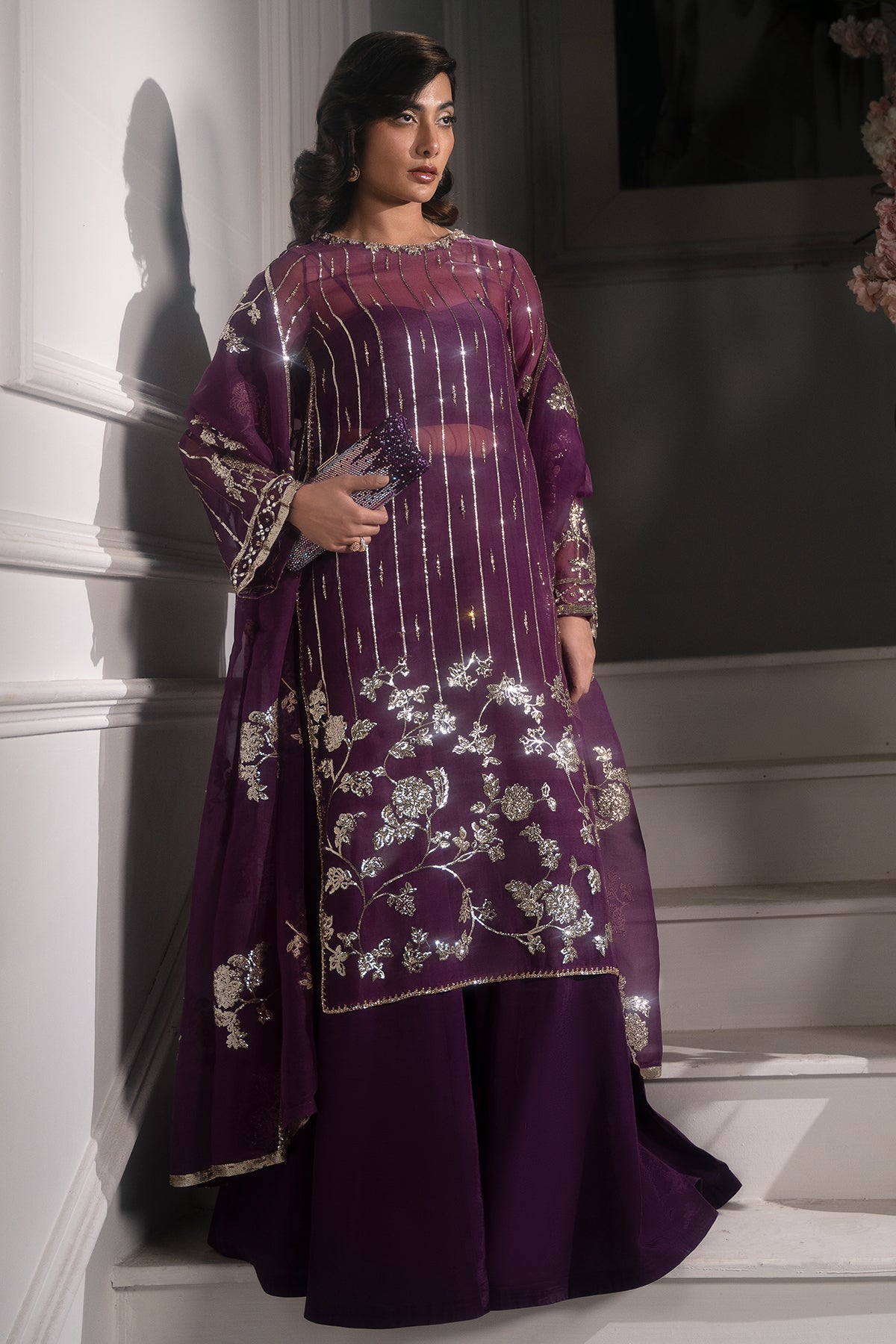 Mina Kashif | Emilie Formals | Marie - Formal Dress - available at Maria Faisal in UK and USA.