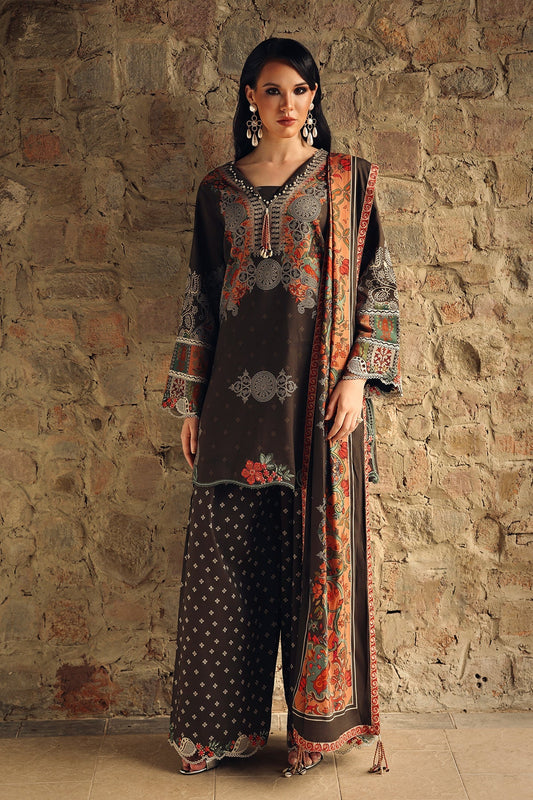 Charizma | Combination Linen 26 | CCW7-15 - Luxury Dress - available at Maria Faisal in UK and USA.