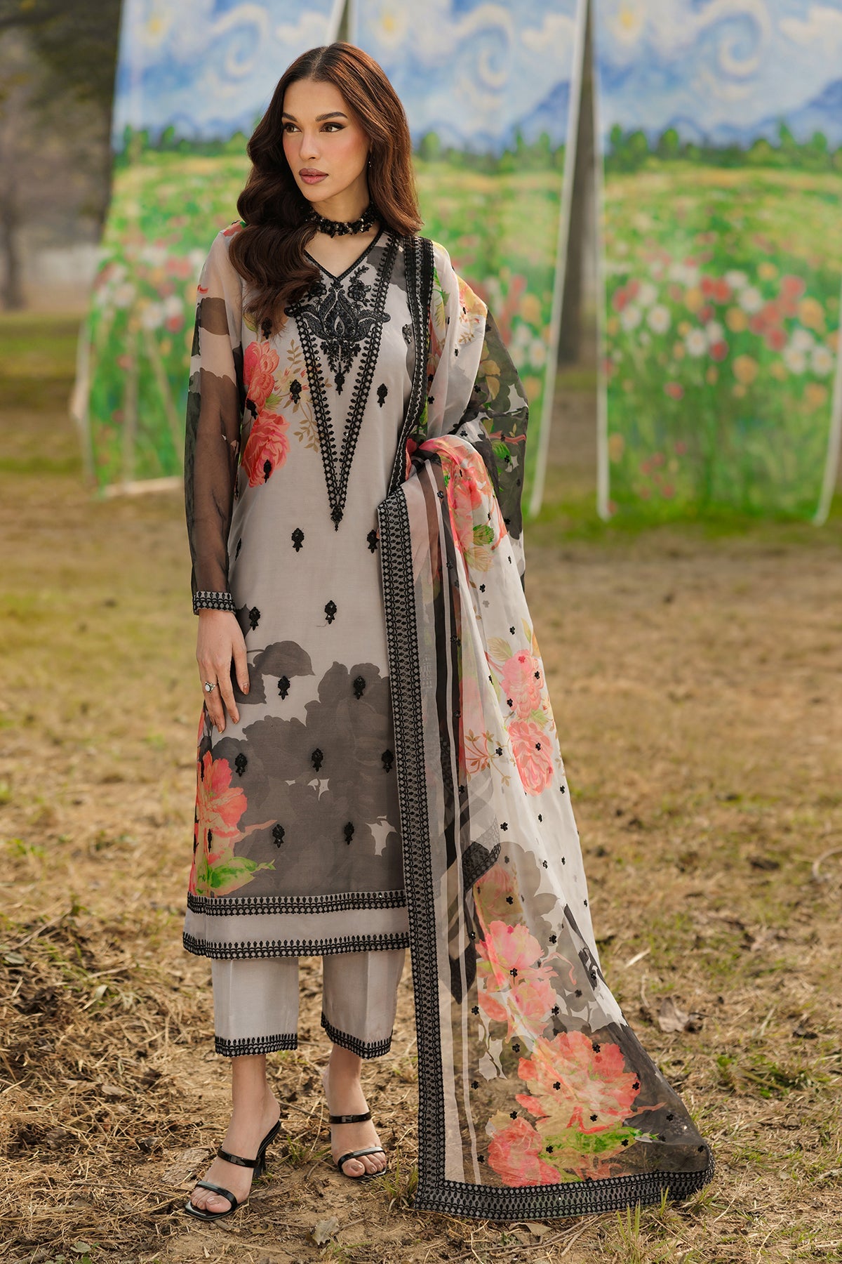 Charizma | Festive Pret  | CMA-6-174 - Dress - available at Maria Faisal in UK and USA.