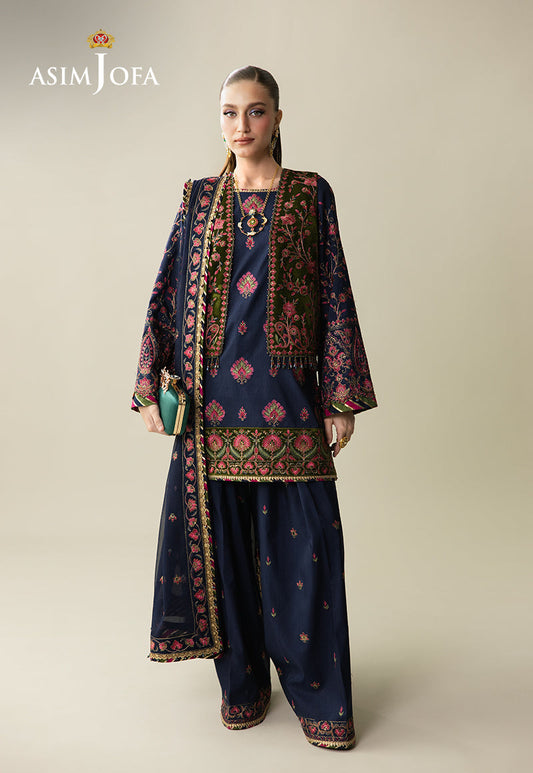 Asim Jofa | Makhmal Velvet 25 | AJULM - Formal Dress - available at Maria Faisal in UK and USA.