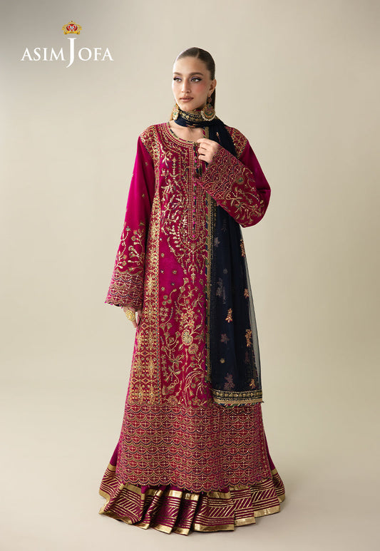 Asim Jofa | Makhmal Velvet 25 | AJULM-03 - Formal Dress - available at Maria Faisal in UK and USA.