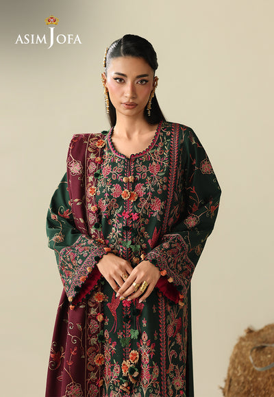 Asim Jofa | Kashmiri Collection 25 | AJULK-04 - Luxury Dress - available at Maria Faisal in UK and USA.