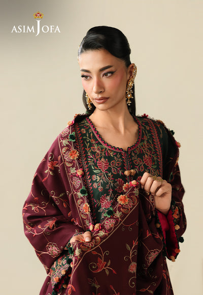 Asim Jofa | Kashmiri Collection 25 | AJULK-04 - Luxury Dress - available at Maria Faisal in UK and USA.