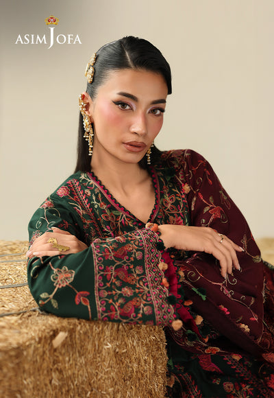 Asim Jofa | Kashmiri Collection 25 | AJULK-04 - Luxury Dress - available at Maria Faisal in UK and USA.