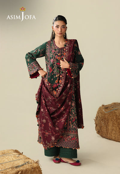 Asim Jofa | Kashmiri Collection 25 | AJULK-04 - Luxury Dress - available at Maria Faisal in UK and USA.