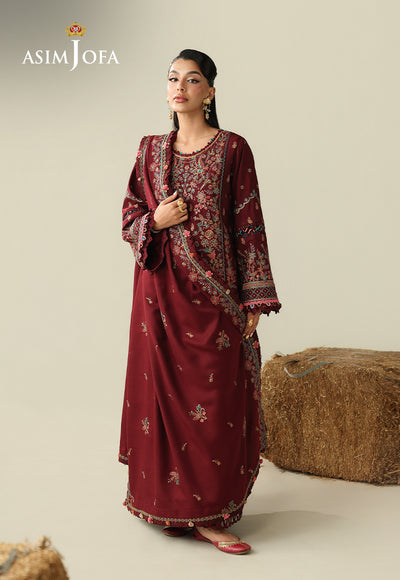 Asim Jofa | Kashmiri Collection 25 | AJULK-08 - Luxury Dress - available at Maria Faisal in UK and USA.