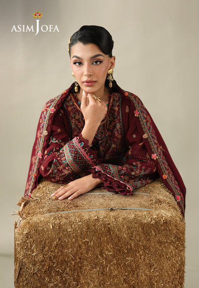 Asim Jofa | Kashmiri Collection 25 | AJULK-08 - Luxury Dress - available at Maria Faisal in UK and USA.