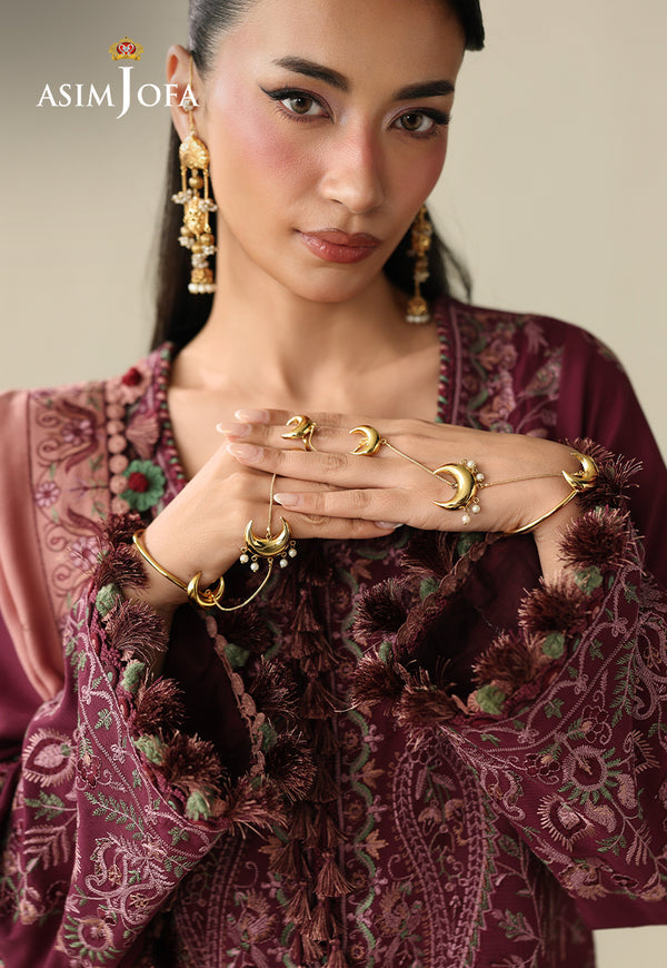 Asim Jofa | Kashmiri Collection 25 | AJULK-06 - Luxury Dress - available at Maria Faisal in UK and USA.