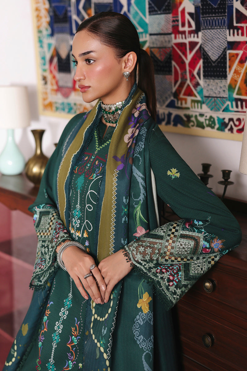 Qalamkar | QPrints Winter 25 | QW-06 (A) KARLA - Casual Dress - available at Maria Faisal in UK and USA.