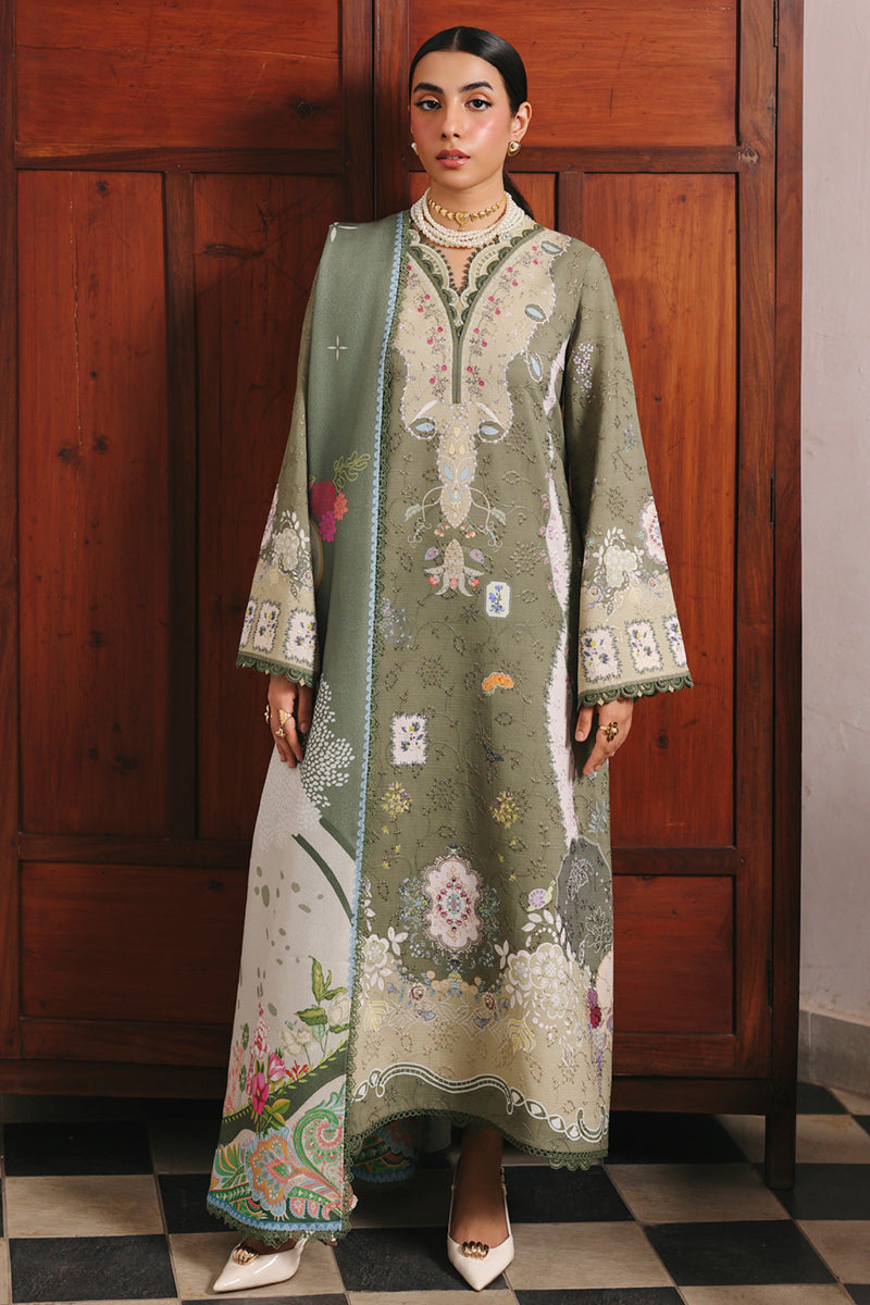Qalamkar | QPrints Winter 25 | QW-09 (A) KHANZA - Casual Dress - available at Maria Faisal in UK and USA.