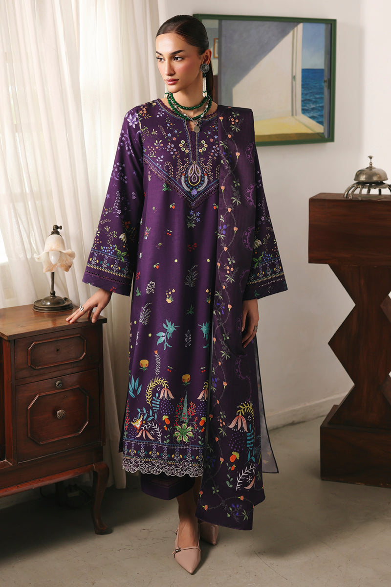 Qalamkar | QPrints Winter 25 | QW-05 (A) ELIAN - Casual Dress - available at Maria Faisal in UK and USA.