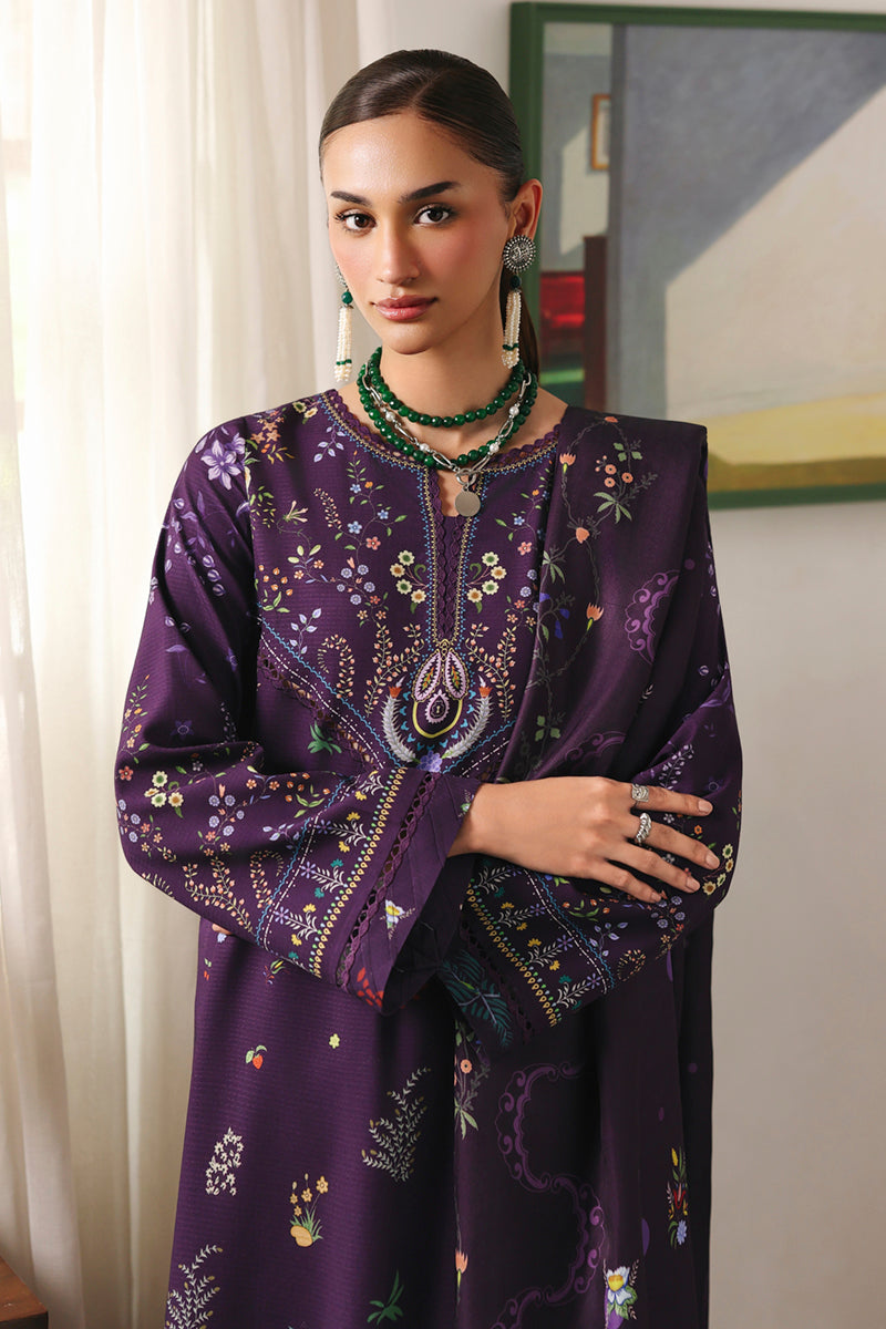Qalamkar | QPrints Winter 25 | QW-05 (A) ELIAN - Casual Dress - available at Maria Faisal in UK and USA.