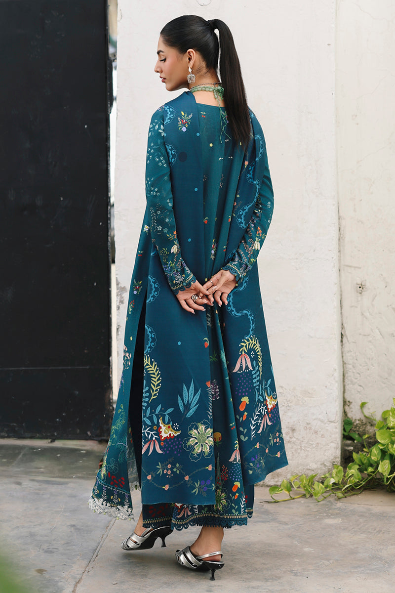Qalamkar | QPrints Winter 25 | QW-05 (B) AMIEL - Casual Dress - available at Maria Faisal in UK and USA.