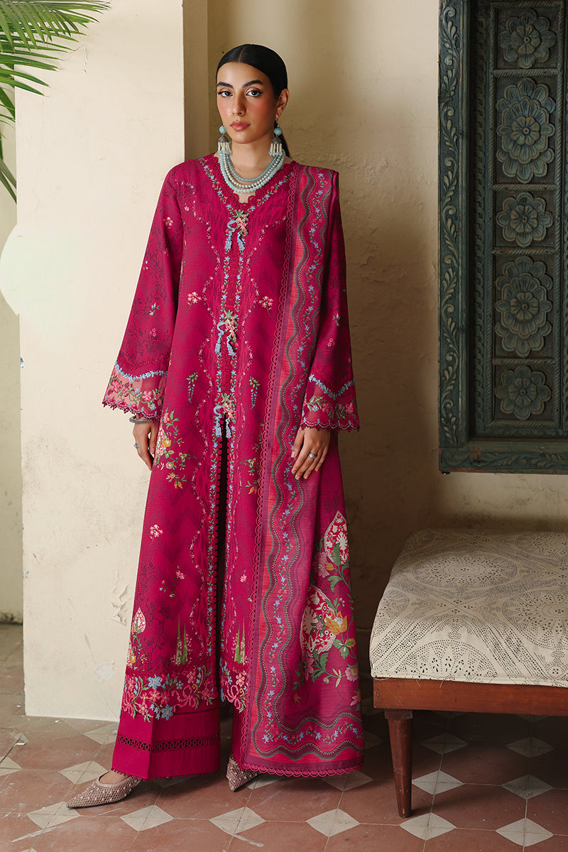 Qalamkar | QPrints Winter 25 | QW-02 (A) MIREL - Casual Dress - available at Maria Faisal in UK and USA.