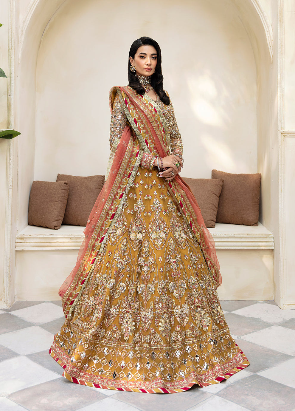 Gulaal | Wedding Formals | Miraas GL-WS-23V1-35 - Designer Dress with Intricate embroidery and embellishments. Shop elegent wedding dress at Maria Faisal.