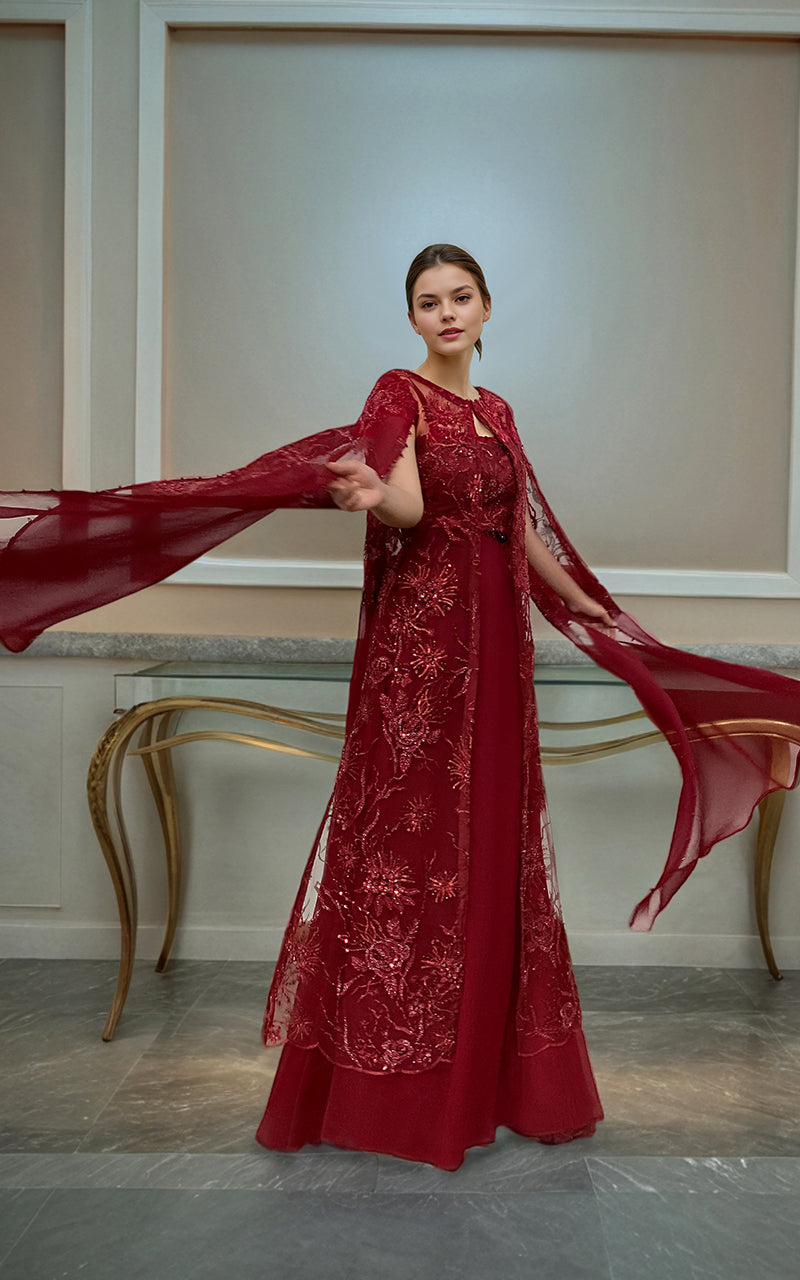Threads and Motifs | Formal Dresses 25 | Embroidered Jacket With Tube And Skirt