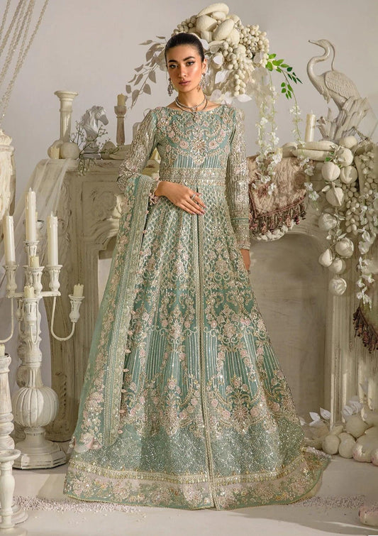 Elaf Premium | Evara Formals 24 | EFE-02 ELSA - Designer Dress with Intricate embroidery and embellishments. Shop elegent wedding dress at Maria Faisal.