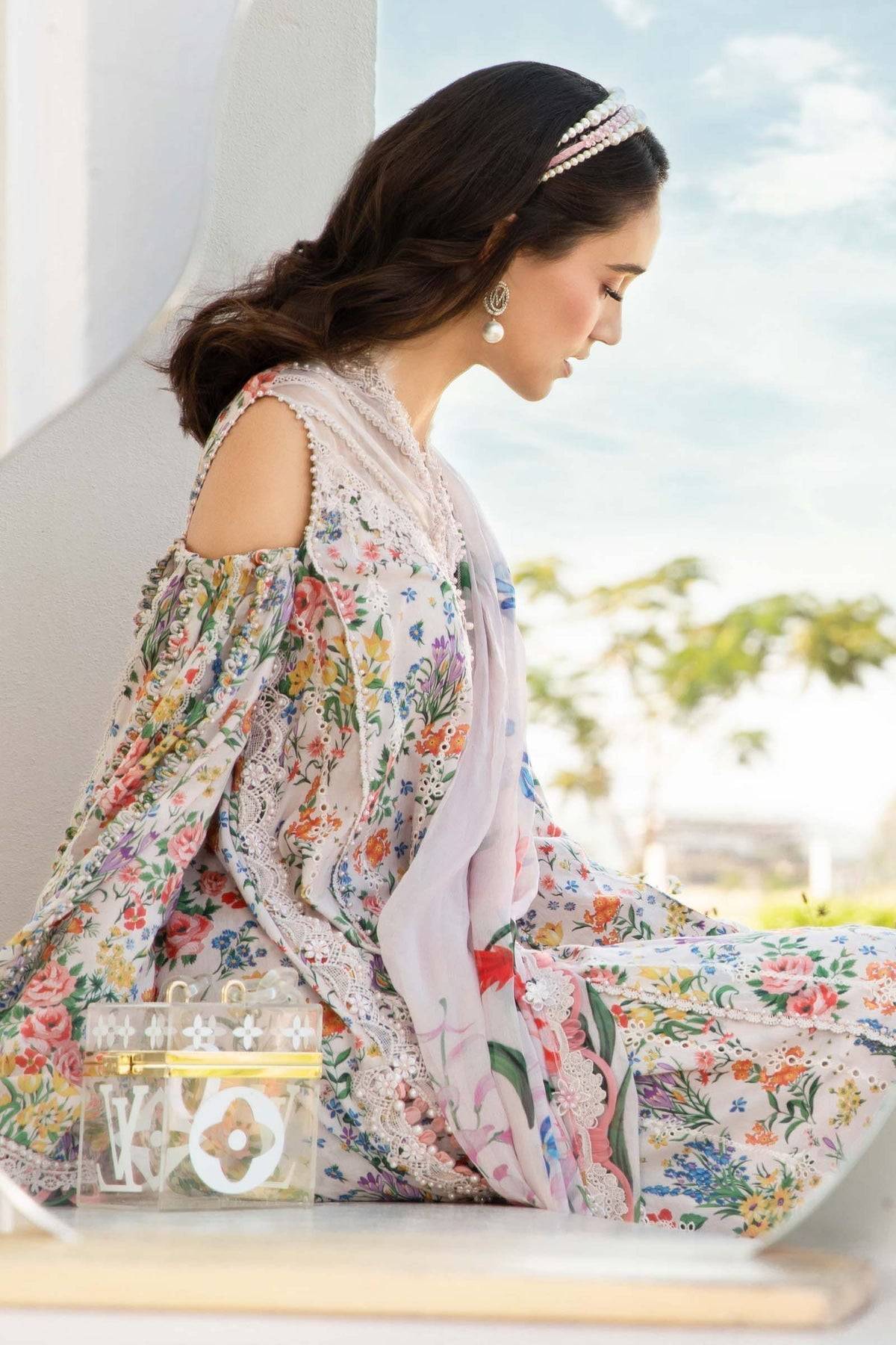 Maria B | M Prints 25 | MPT-2507-A by Maria Faisal - Registered Vendor of : Maria B - type : Ladies Clothes - 100% original wedding dresses