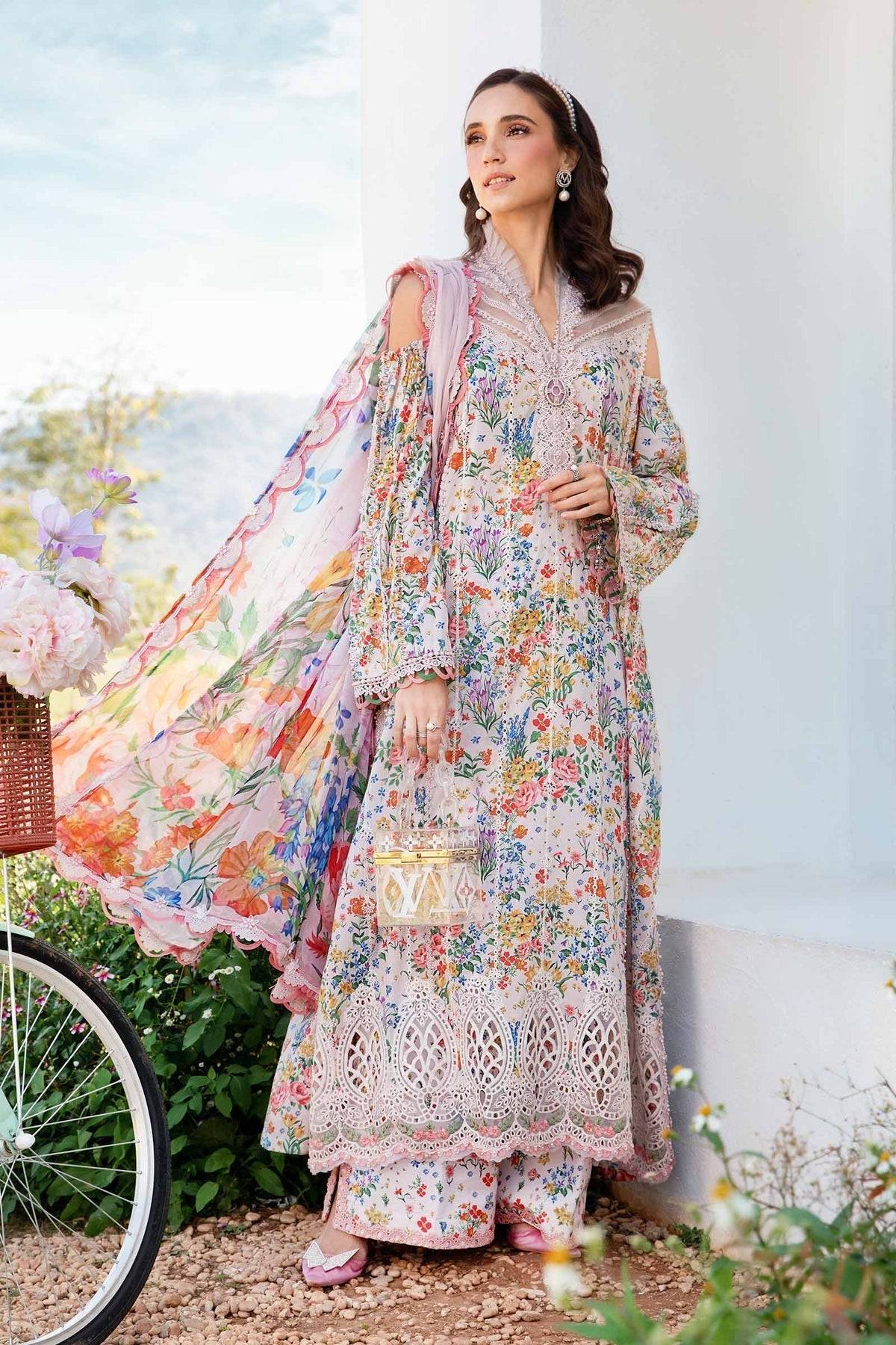 Maria B | M Prints 25 | MPT-2507-A by Maria Faisal - Registered Vendor of : Maria B - type : Ladies Clothes - 100% original wedding dresses