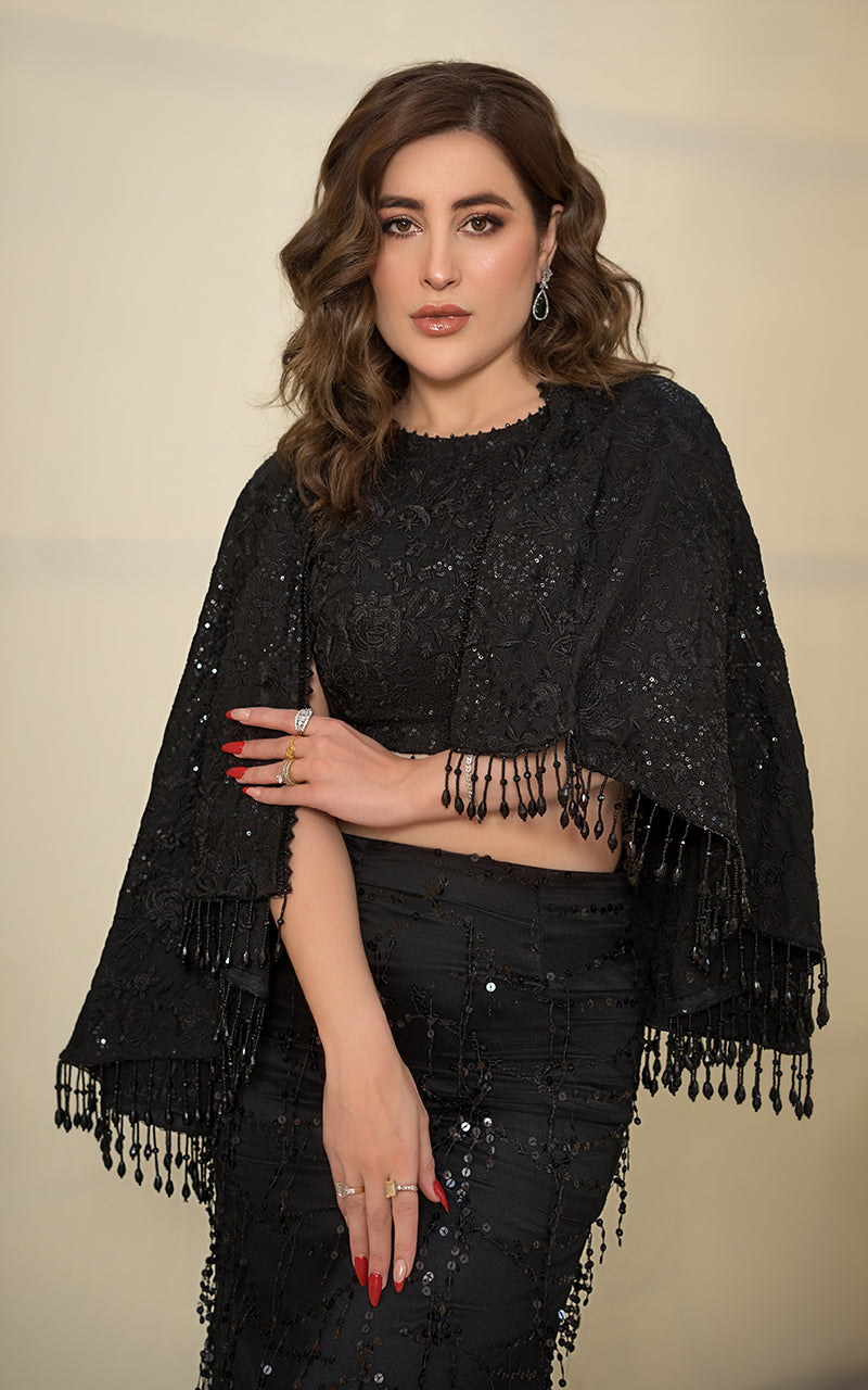 Threads and Motifs | Formal Dresses 25 | Embroidered Blouse With Embroidered Skirt And Embroidered Cape