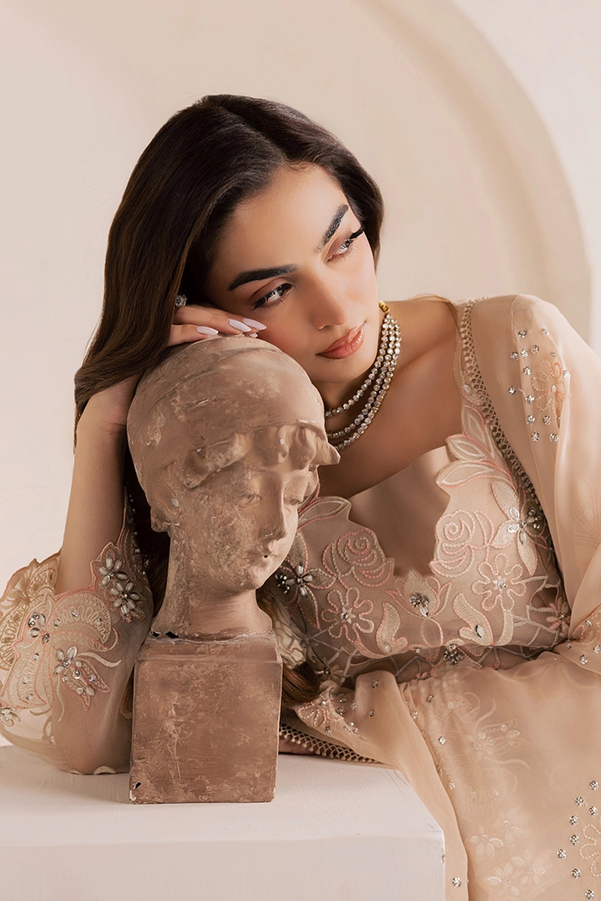 Vanya | Solana Luxe Pret |   FF-83 - Luxury Dress - available at Maria Faisal in UK and USA.