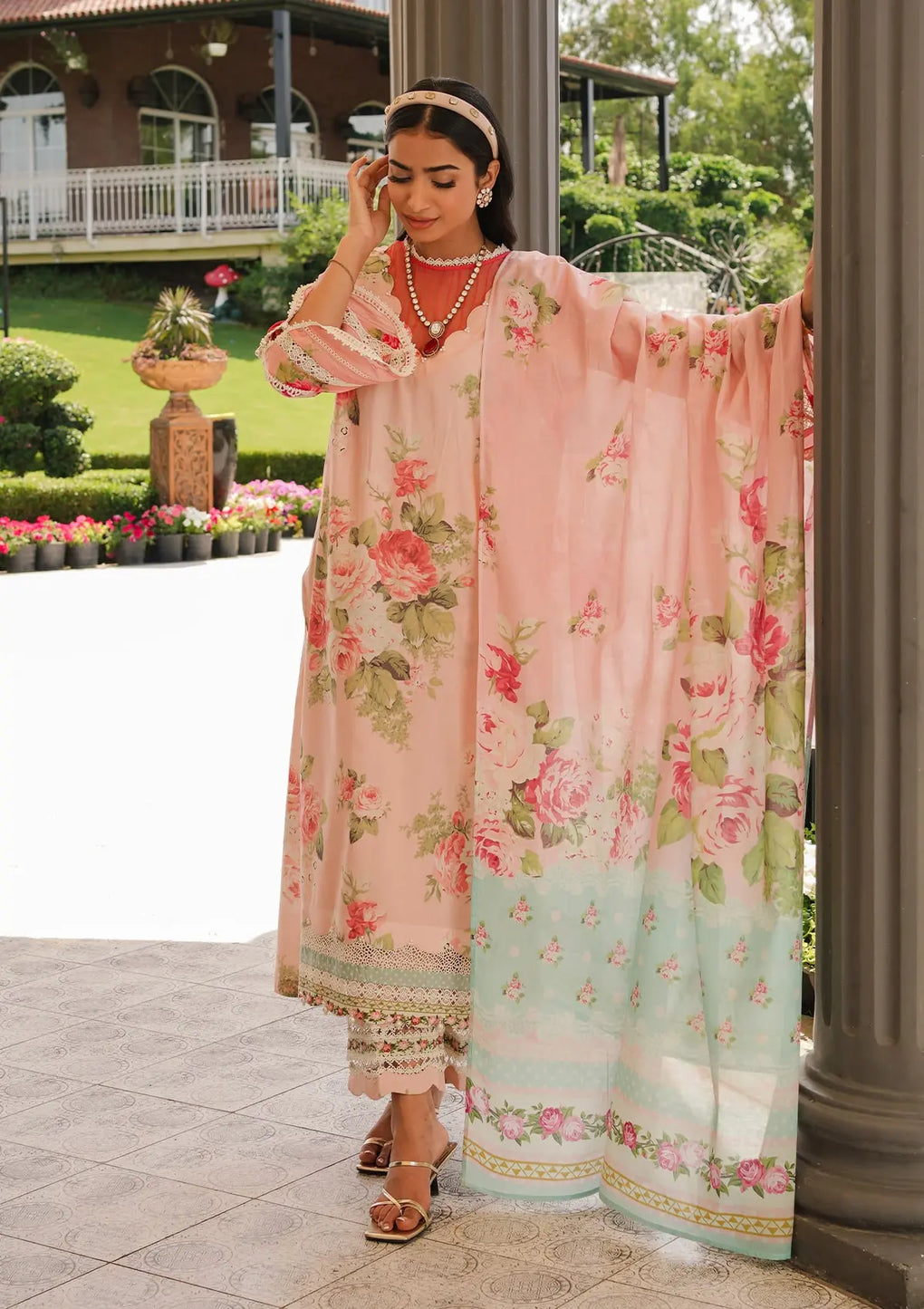 Elaf Premium | Printed Collection 24 | EEP-01B - Petal Pulse - Waniyas