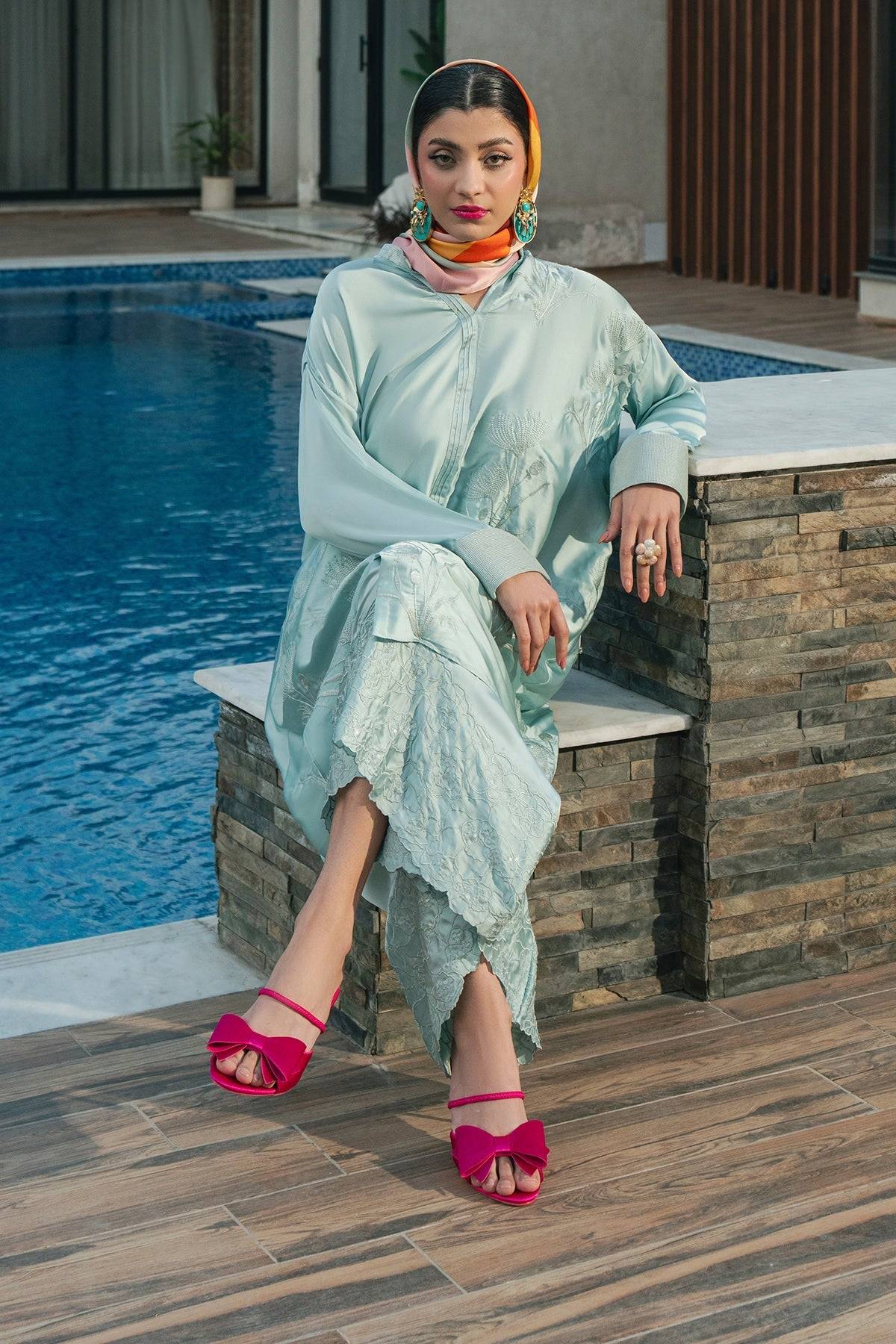 Fahad Hussayn | Lawn Banger | Aqua Babe by Maria Faisal - Registered Vendor of : Erum Khan - type : Ladies Clothes - 100% original wedding dresses