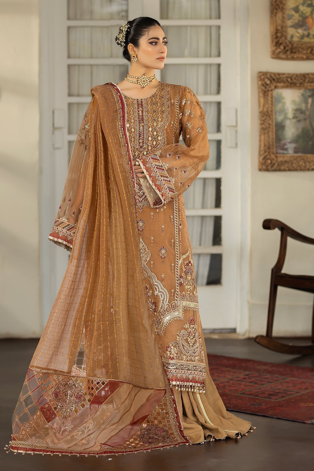 Raeesa Premium | Dehleez Formals | DL-1025 Tarz -E- Zameen - Ladies Clothes - Maria Faisal