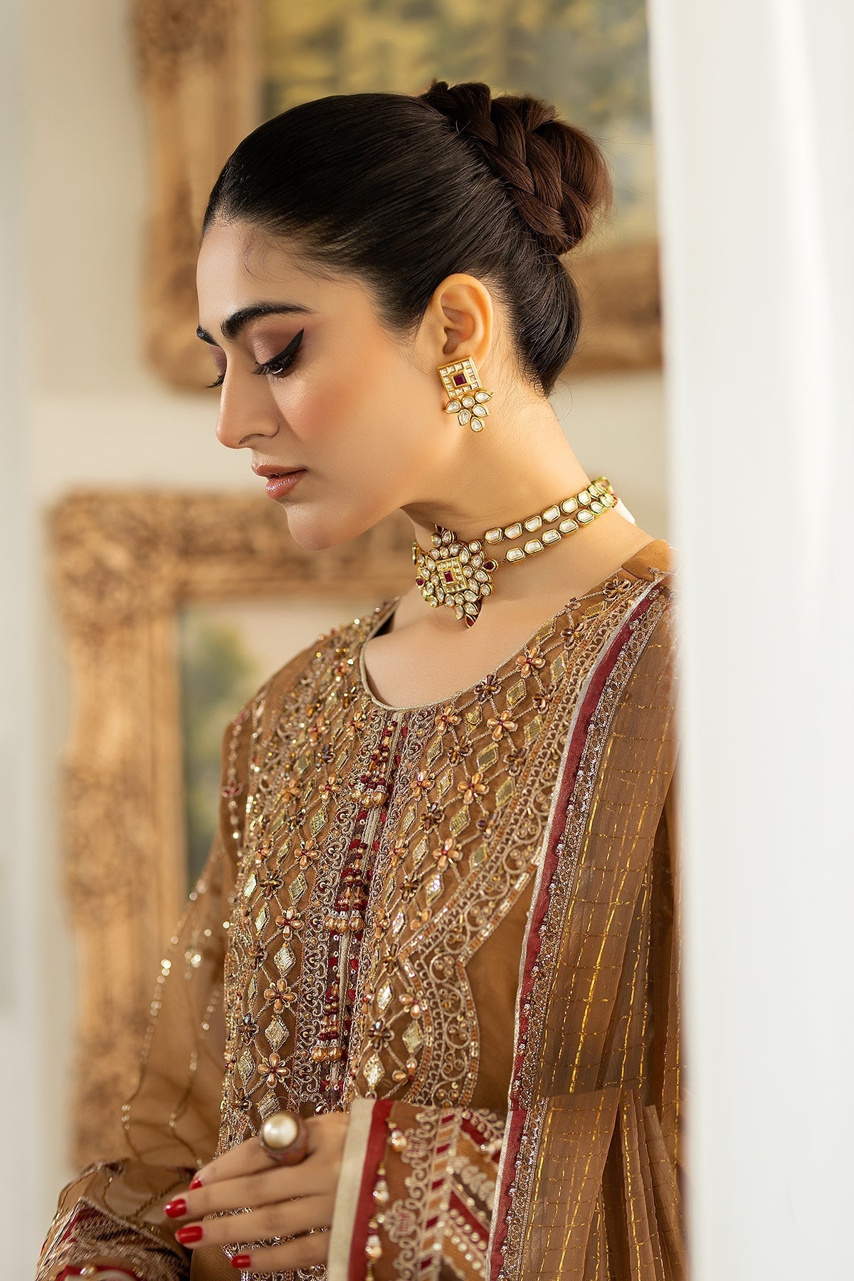 Raeesa Premium | Dehleez Formals | DL-1025 Tarz -E- Zameen - Ladies Clothes - Maria Faisal