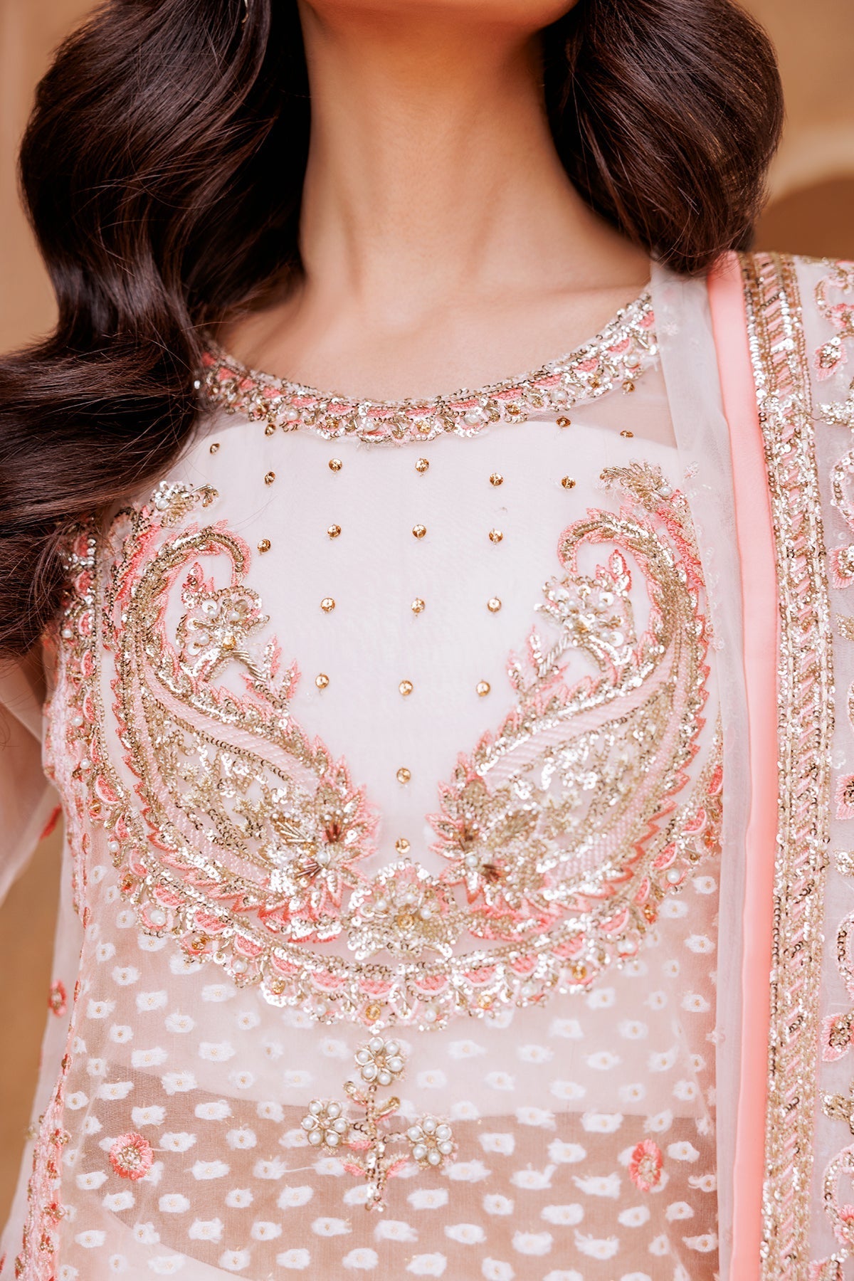 Mina Kashif | Shahbano Luxury Pret 24 | Mirhana - Designer Dress with Intricate embroidery and embellishments. Shop elegent wedding dress at Maria Faisal.