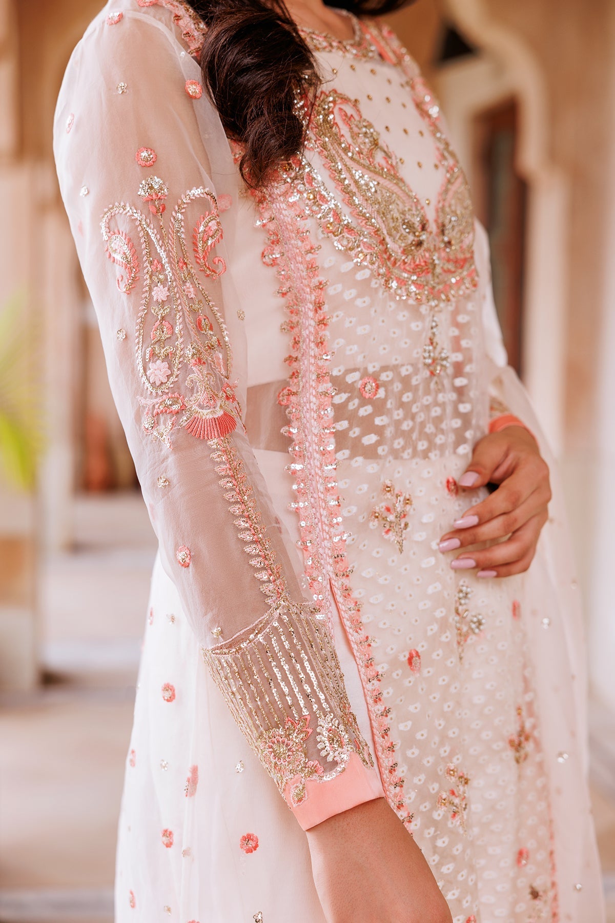 Mina Kashif | Shahbano Luxury Pret 24 | Mirhana - Designer Dress with Intricate embroidery and embellishments. Shop elegent wedding dress at Maria Faisal.