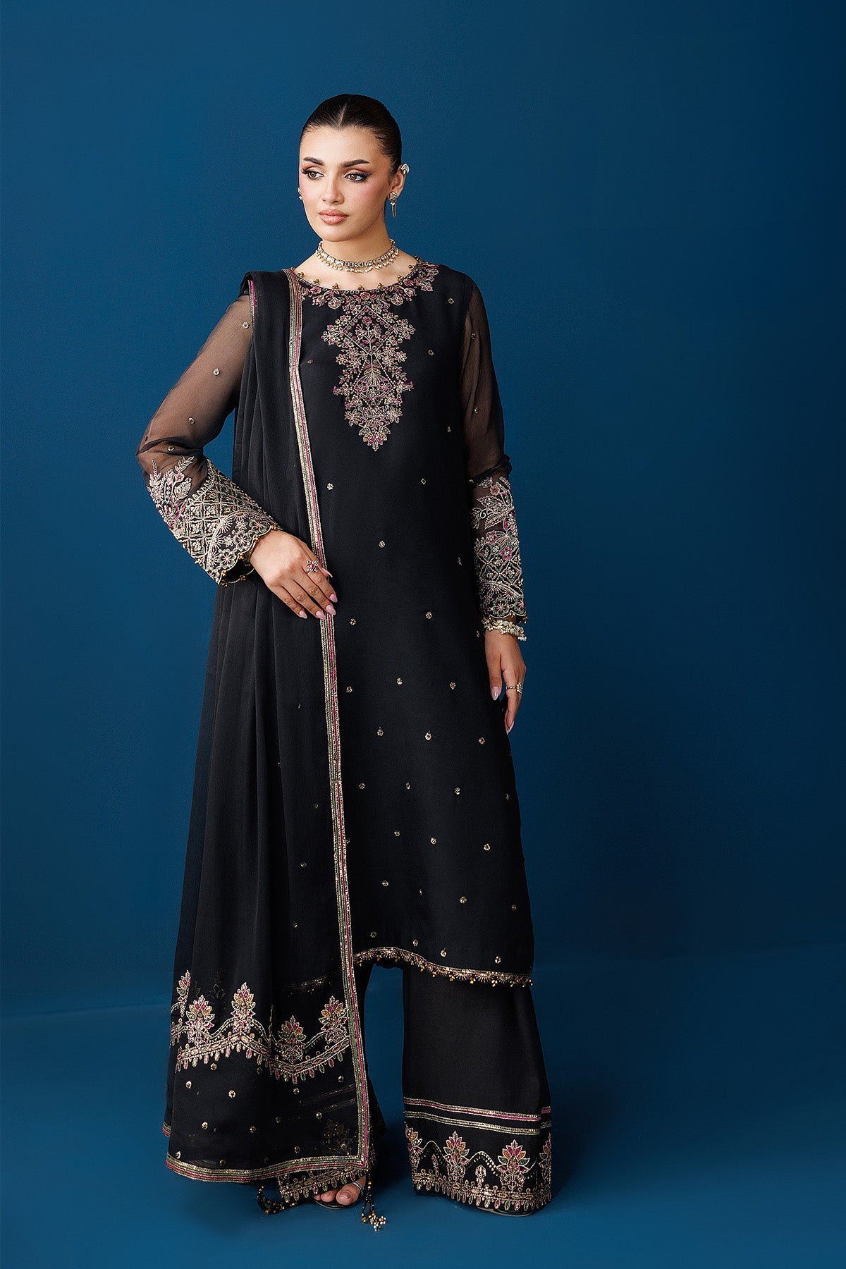 Alizeh | Dua Formals 26 | AF-DUA-3037-Eclipse - Dress - available at Maria Faisal in UK and USA.