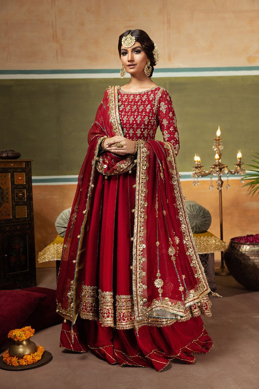 Erum Khan | Begham Jaan Bridal Formals | BULBUL - Designer Dress with Intricate embroidery and embellishments. Shop elegent wedding dress at Maria Faisal.