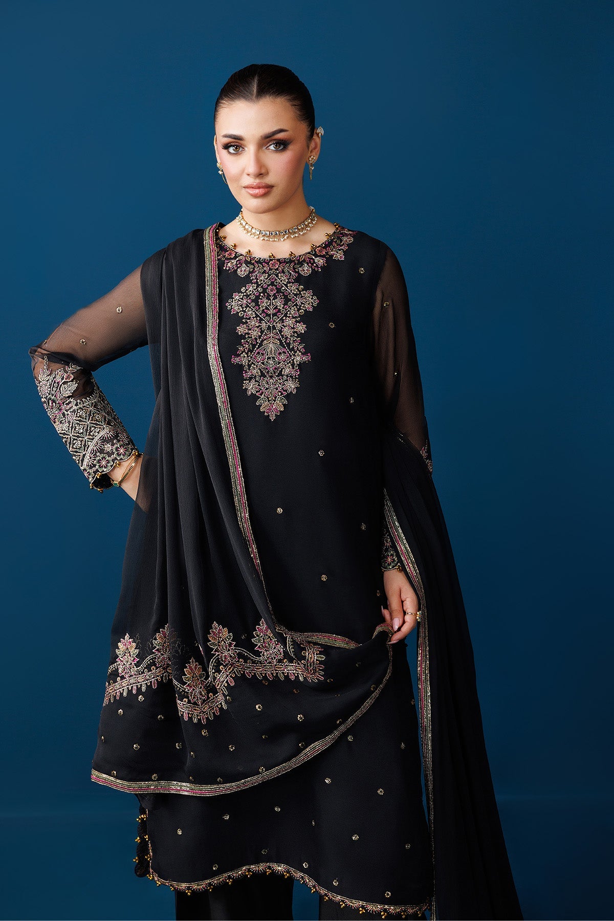 Alizeh | Dua Formals 26 | AF-DUA-3037-Eclipse - Dress - available at Maria Faisal in UK and USA.