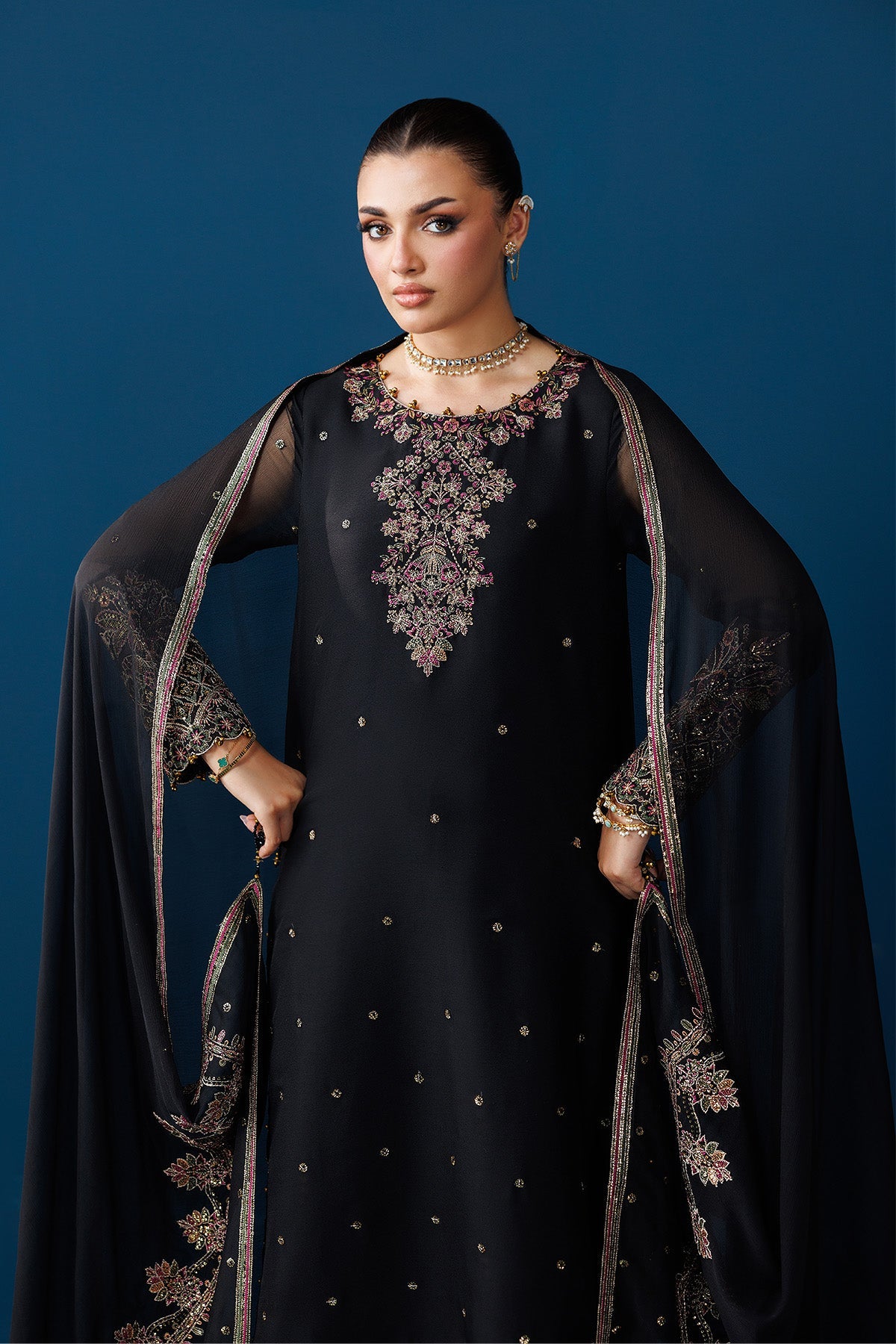 Alizeh | Dua Formals 26 | AF-DUA-3037-Eclipse - Dress - available at Maria Faisal in UK and USA.