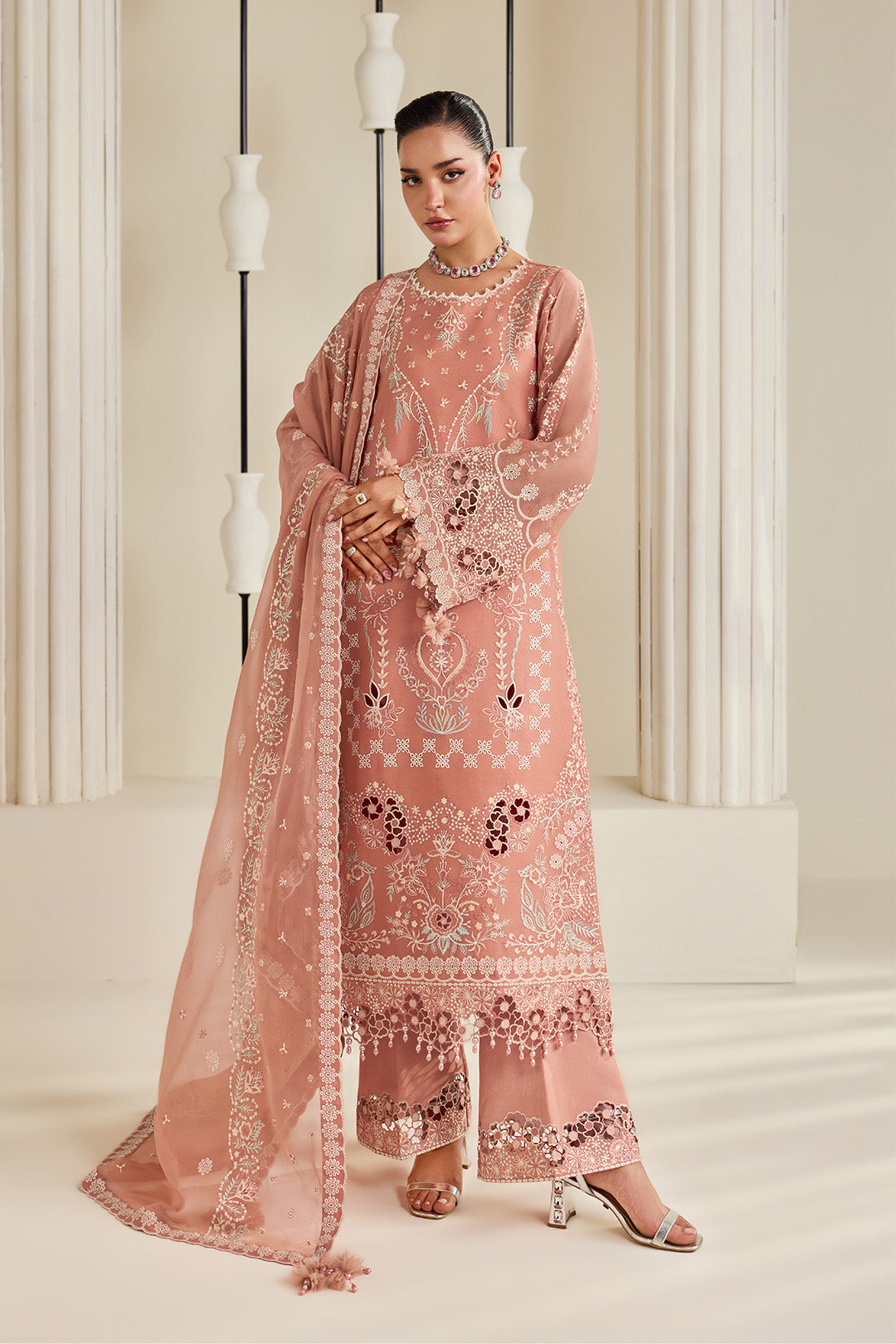 Alizeh | Dhaagay Formals |AF-DHG-5045-Sorah - Formal Dress - available at Maria Faisal in UK and USA.