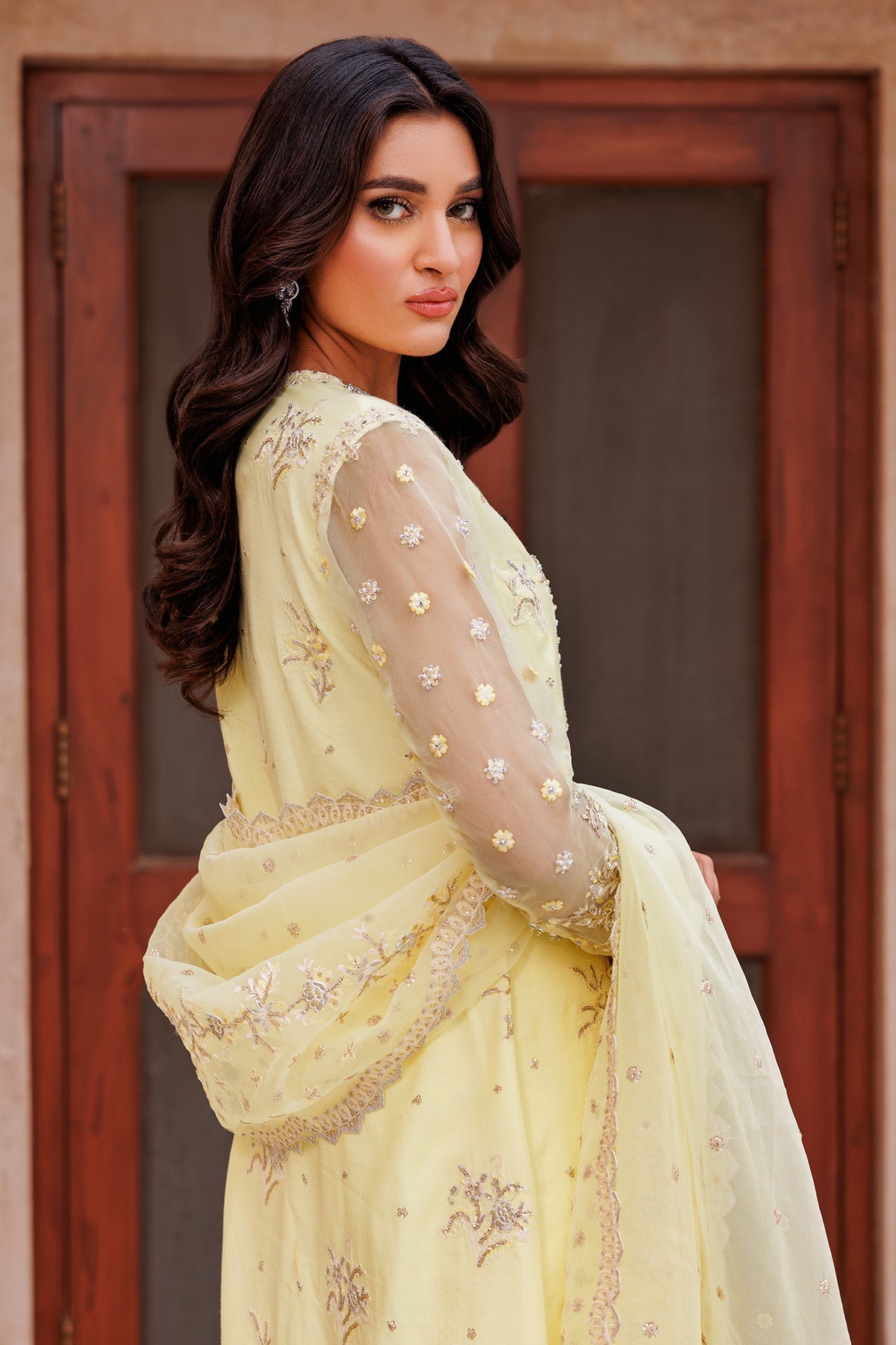 Mina Kashif | Shahbano Luxury Pret 24 | Abira - Designer Dress with Intricate embroidery and embellishments. Shop elegent wedding dress at Maria Faisal.
