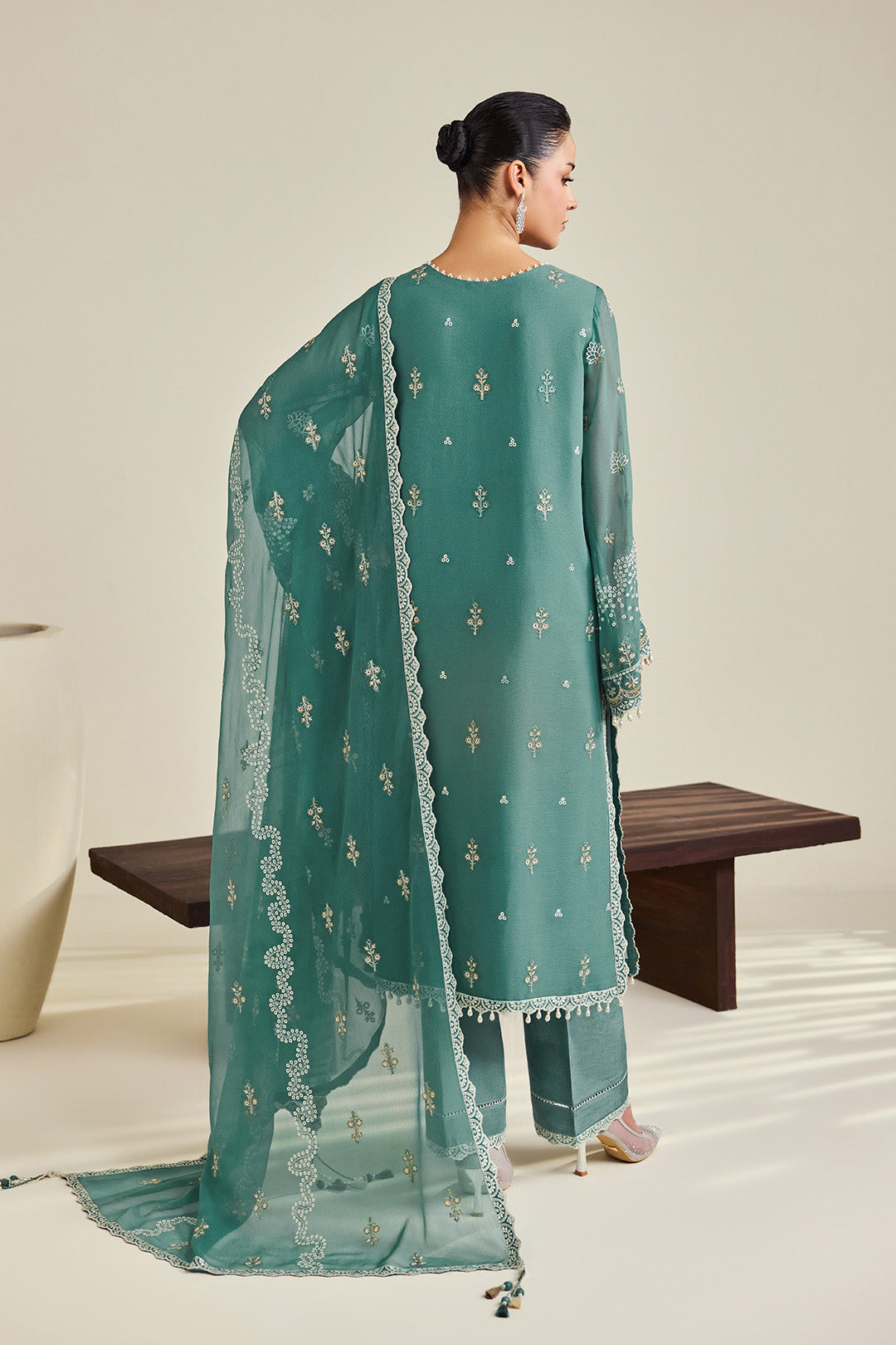 Alizeh | Dhaagay Formals |AF-DHG-5052-Zarqa - Formal Dress - available at Maria Faisal in UK and USA.