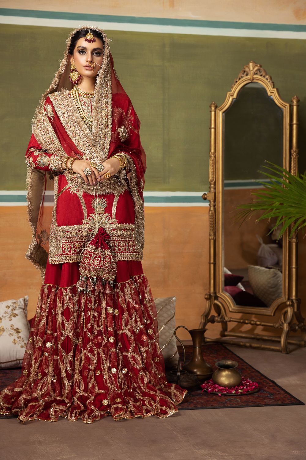 Erum Khan | Begham Jaan Bridal Formals | AMAR - Designer Dress with Intricate embroidery and embellishments. Shop elegent wedding dress at Maria Faisal.