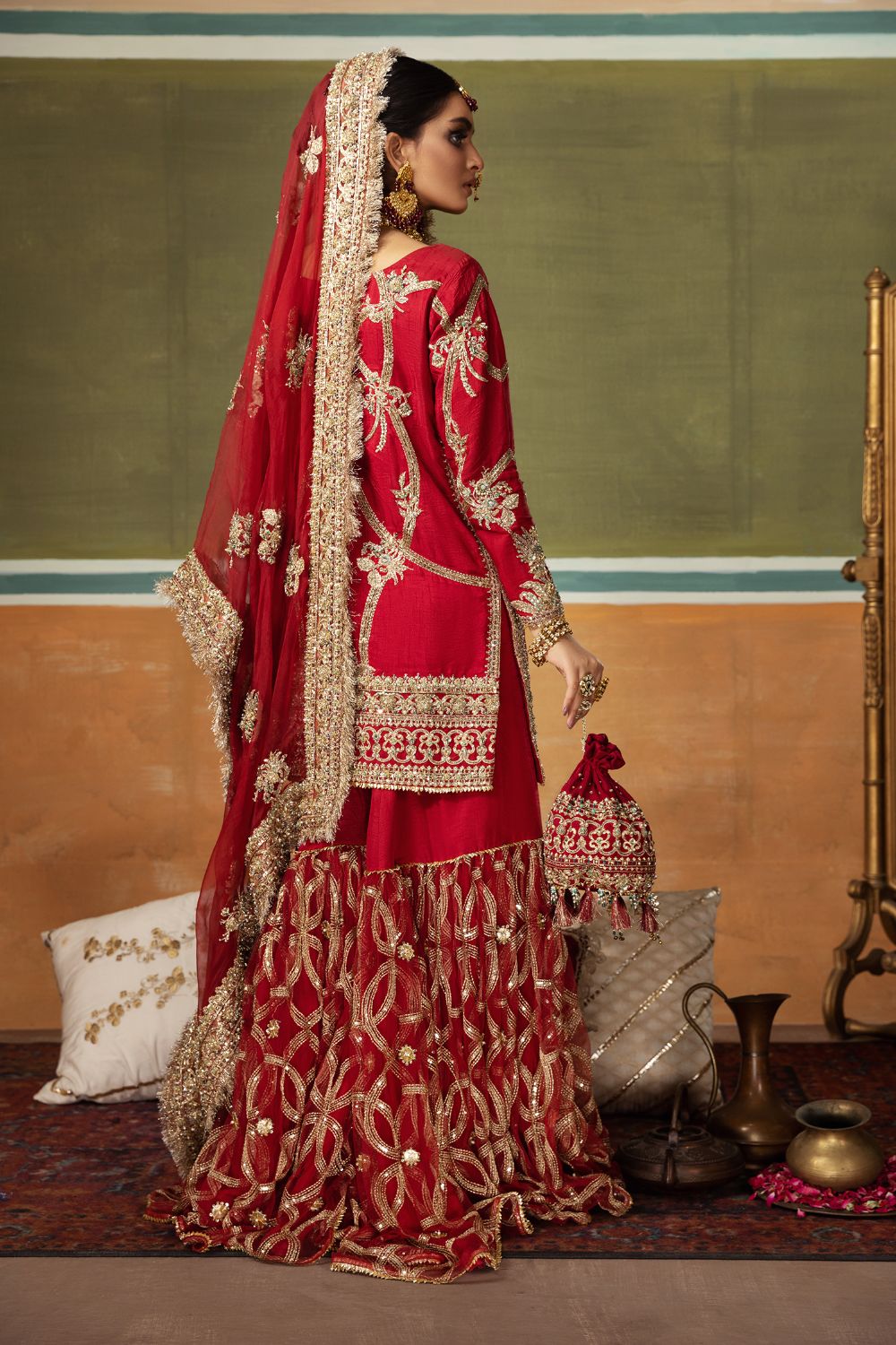 Erum Khan | Begham Jaan Bridal Formals | AMAR - Designer Dress with Intricate embroidery and embellishments. Shop elegent wedding dress at Maria Faisal.