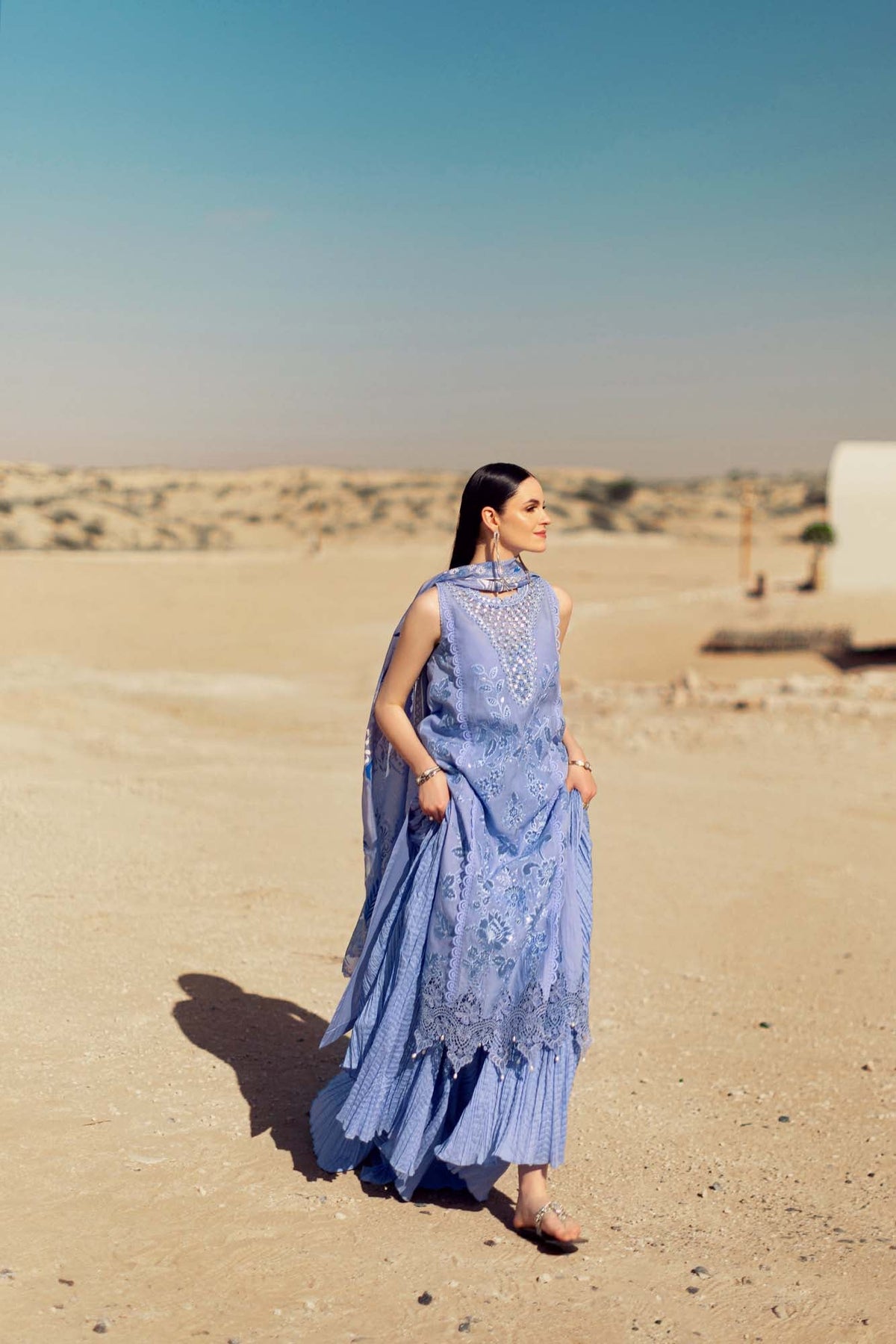 Noor By Saadia Asad | Eid Handwork Laserkari Lawn 24 | D4 - Designer Dress with Intricate embroidery and embellishments. Shop elegent wedding dress at Maria Faisal.