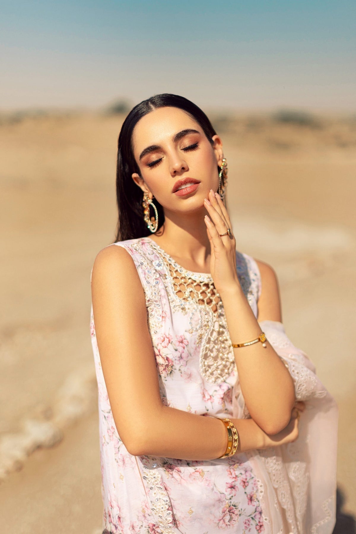 Noor By Saadia Asad | Eid Handwork Laserkari Lawn 24 | D5 - Designer Dress with Intricate embroidery and embellishments. Shop elegent wedding dress at Maria Faisal.