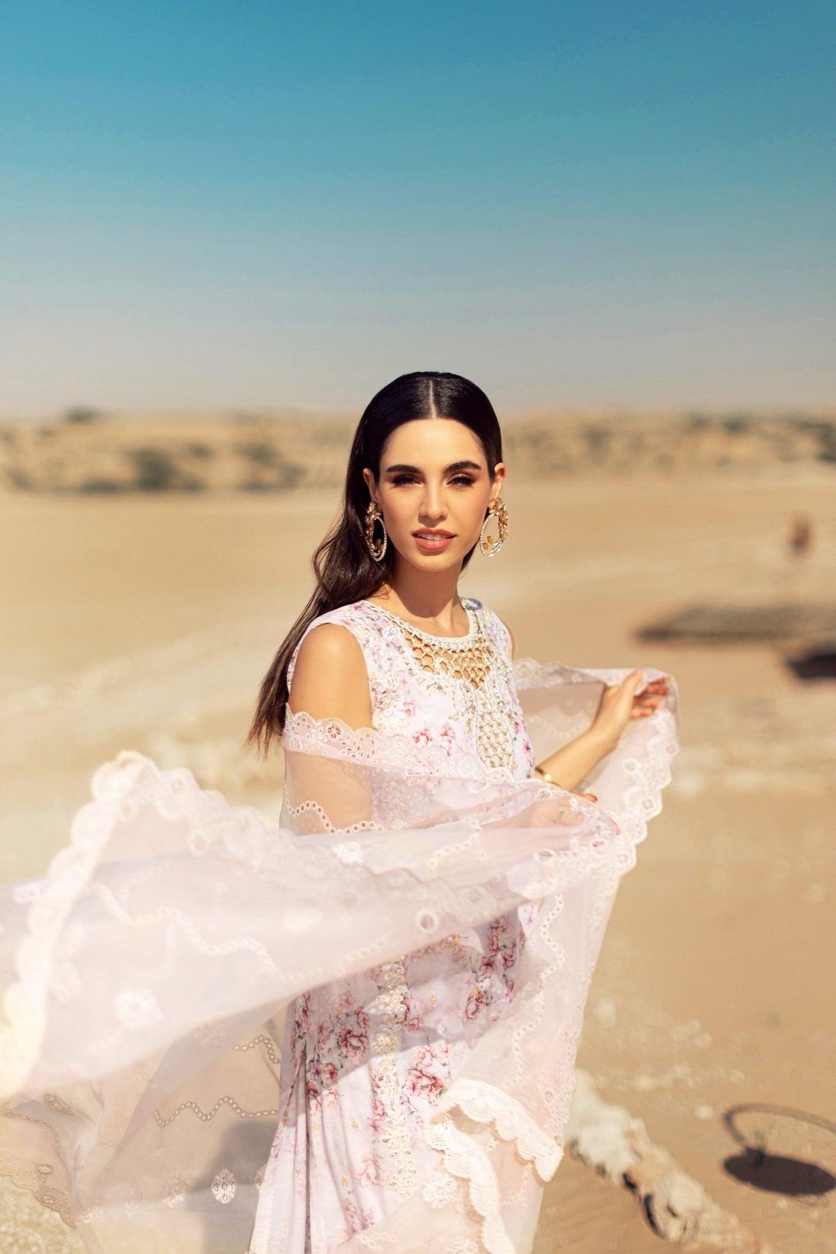 Noor By Saadia Asad | Eid Handwork Laserkari Lawn 24 | D5 - Designer Dress with Intricate embroidery and embellishments. Shop elegent wedding dress at Maria Faisal.