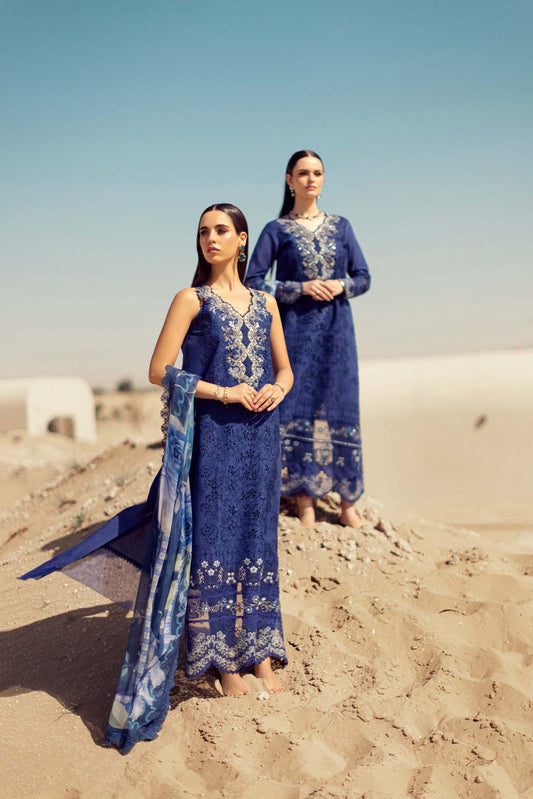 Noor By Saadia Asad | Eid Handwork Laserkari Lawn 24 | D12 - Designer Dress with Intricate embroidery and embellishments. Shop elegent wedding dress at Maria Faisal.