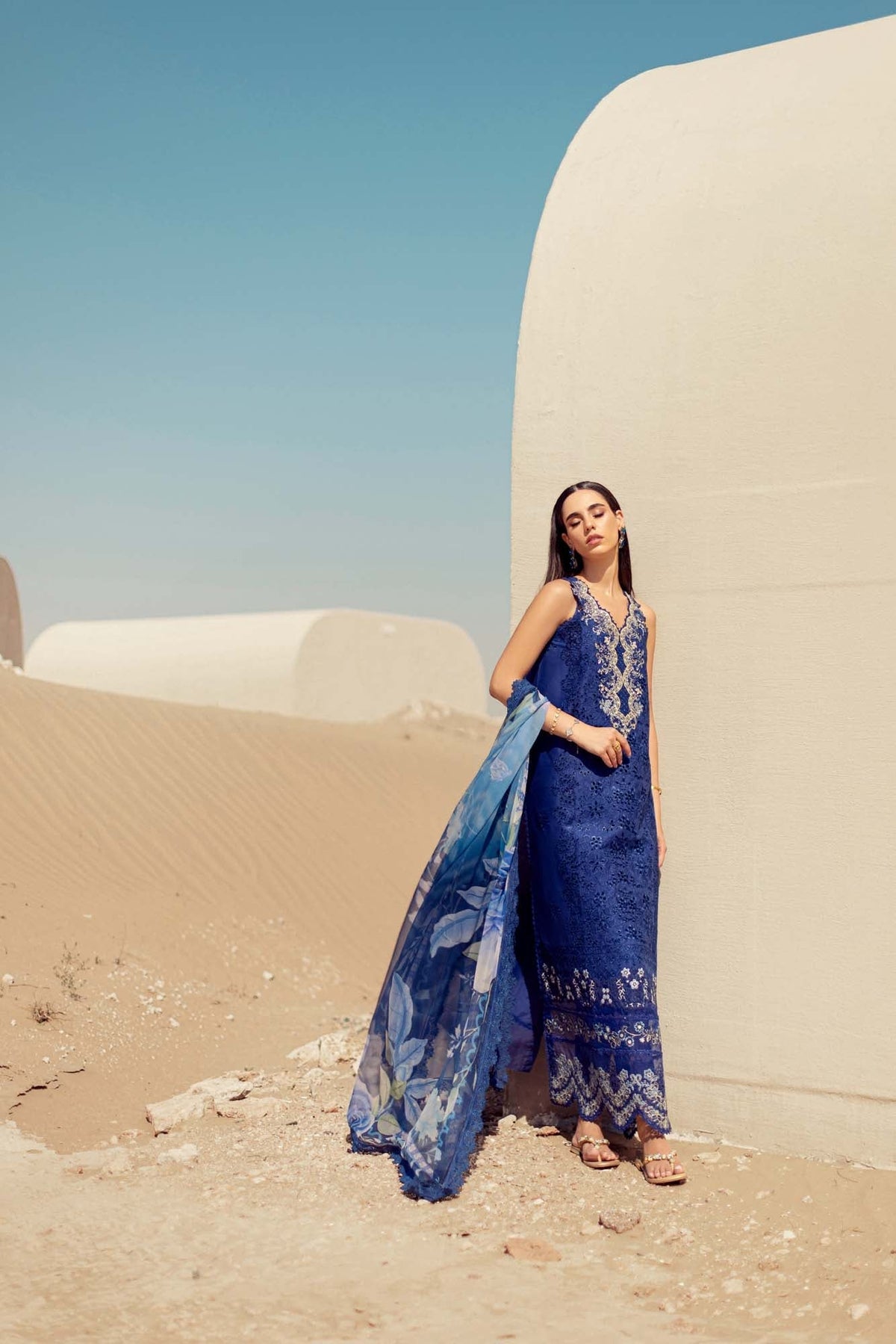 Noor By Saadia Asad | Eid Handwork Laserkari Lawn 24 | D12 - Designer Dress with Intricate embroidery and embellishments. Shop elegent wedding dress at Maria Faisal.