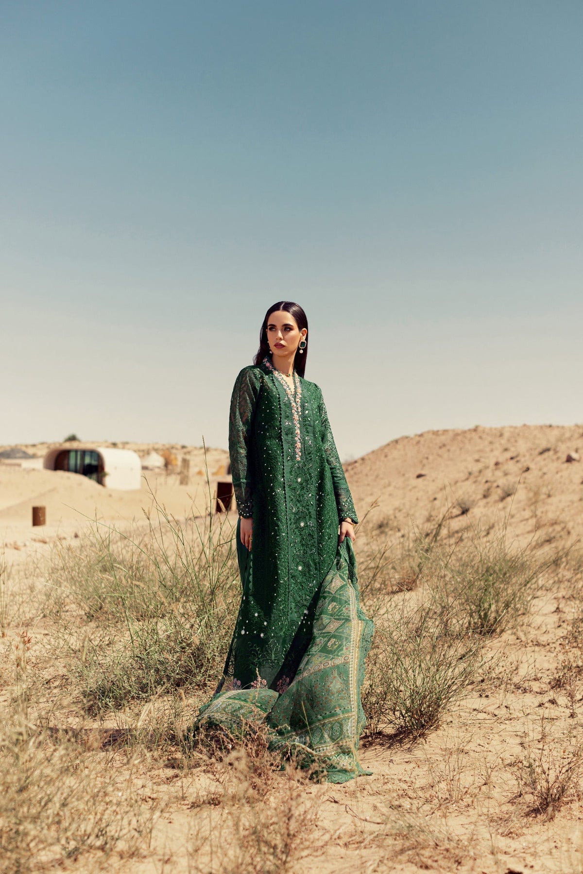Noor By Saadia Asad | Eid Handwork Laserkari Lawn 24 | D8 - Designer Dress with Intricate embroidery and embellishments. Shop elegent wedding dress at Maria Faisal.