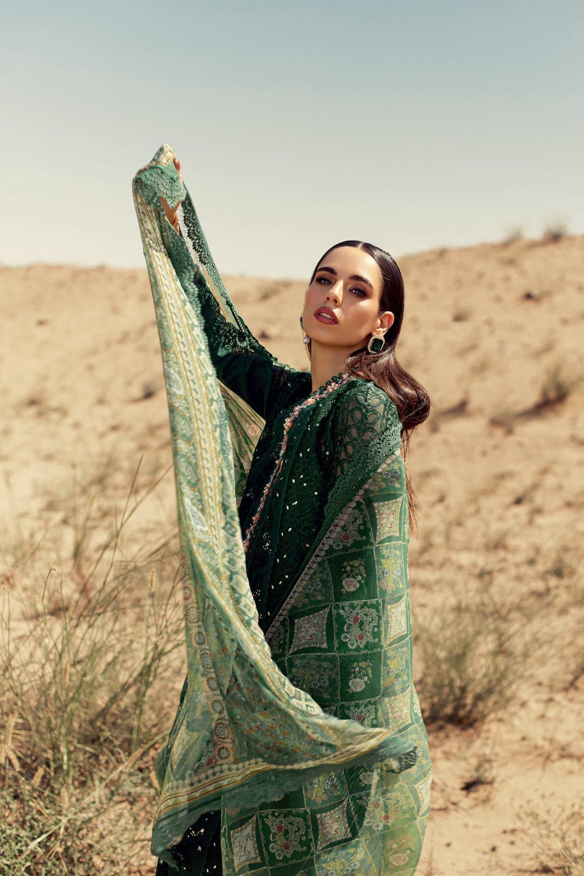 Noor By Saadia Asad | Eid Handwork Laserkari Lawn 24 | D8 - Designer Dress with Intricate embroidery and embellishments. Shop elegent wedding dress at Maria Faisal.