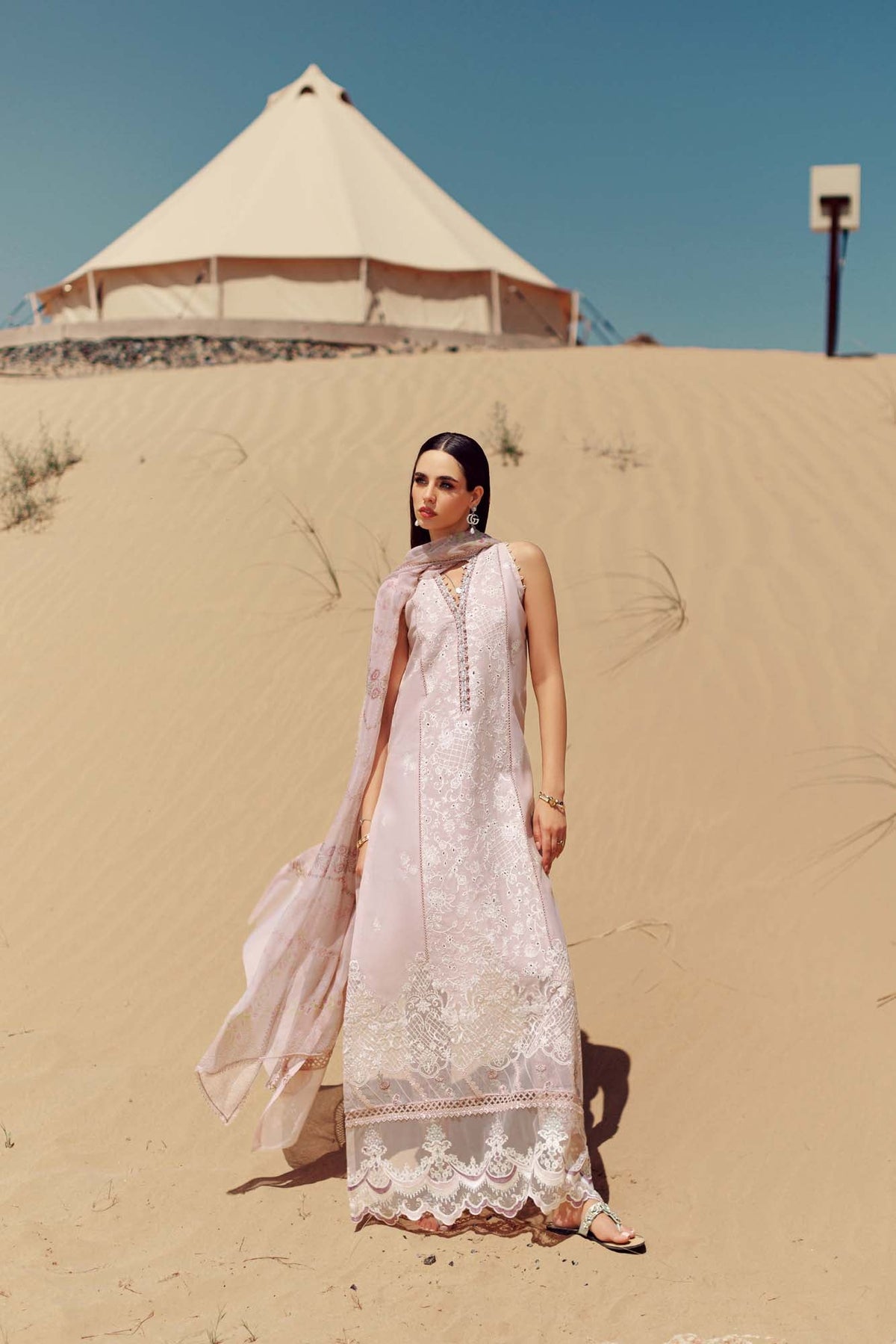 Noor By Saadia Asad | Eid Handwork Laserkari Lawn 24 | D7 - Designer Dress with Intricate embroidery and embellishments. Shop elegent wedding dress at Maria Faisal.