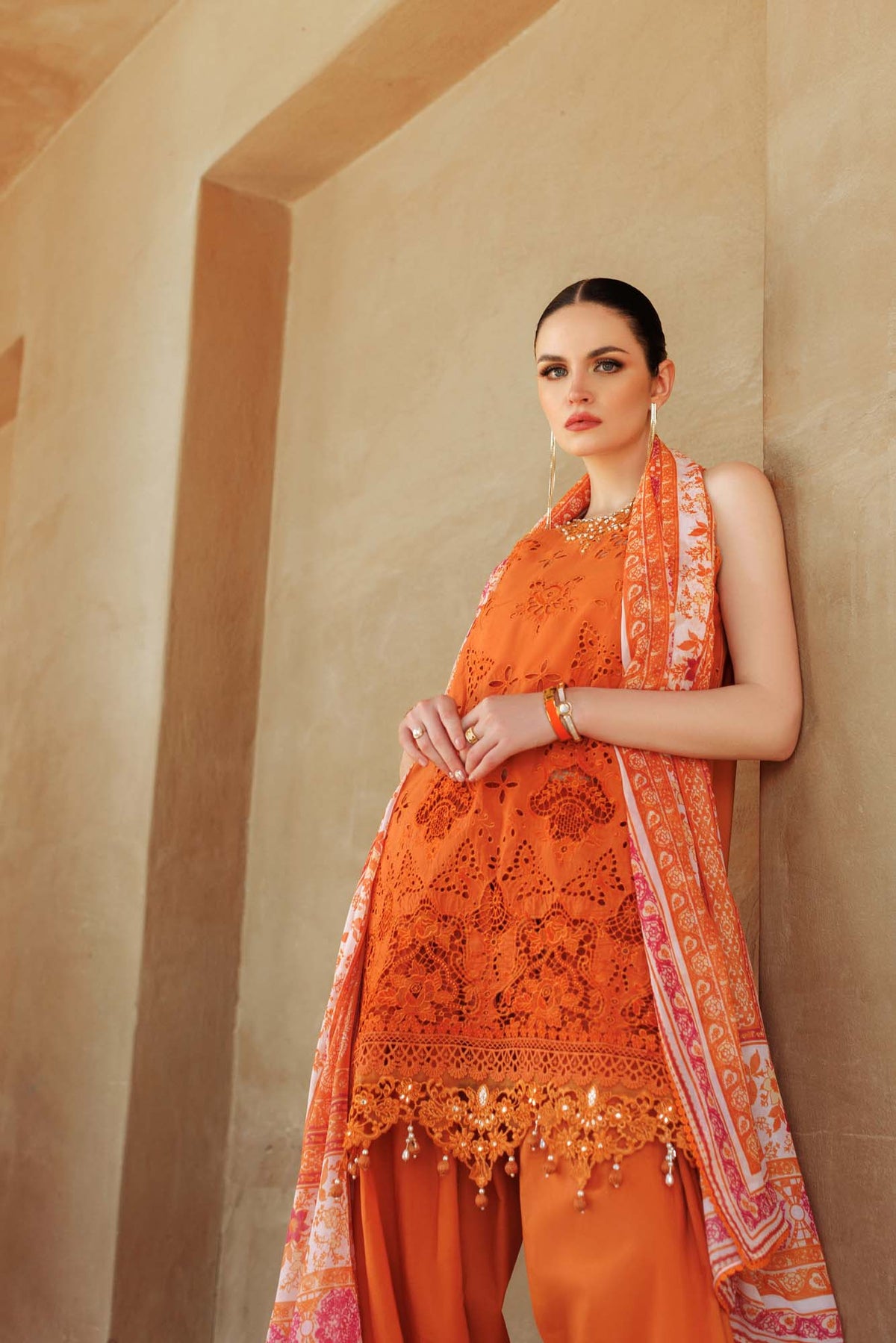 Noor By Saadia Asad | Eid Handwork Laserkari Lawn 24 | D11 - Designer Dress with Intricate embroidery and embellishments. Shop elegent wedding dress at Maria Faisal.